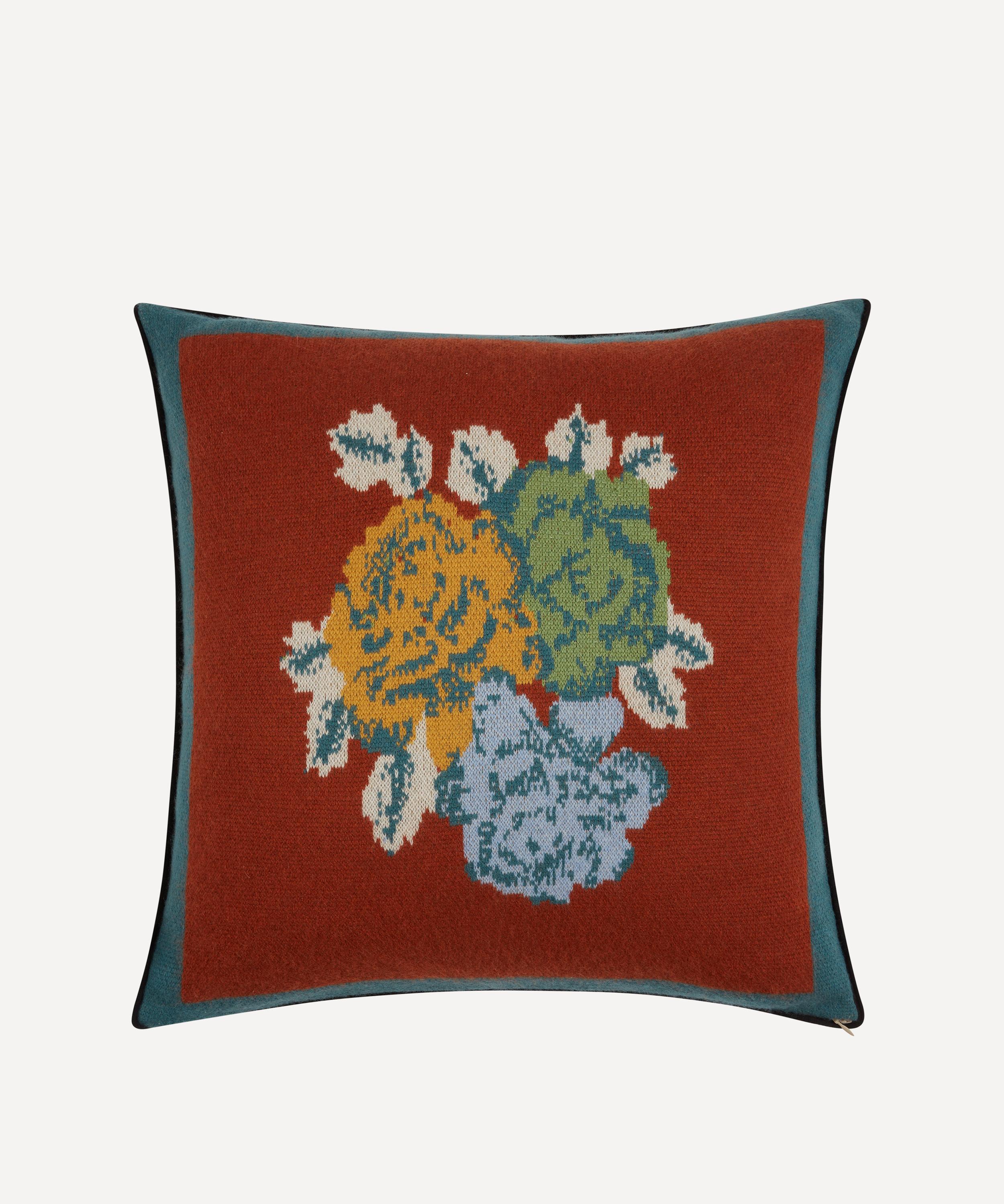 Lisa Corti - x Saved NY Ankara Rust Cashmere Cushion image number 0