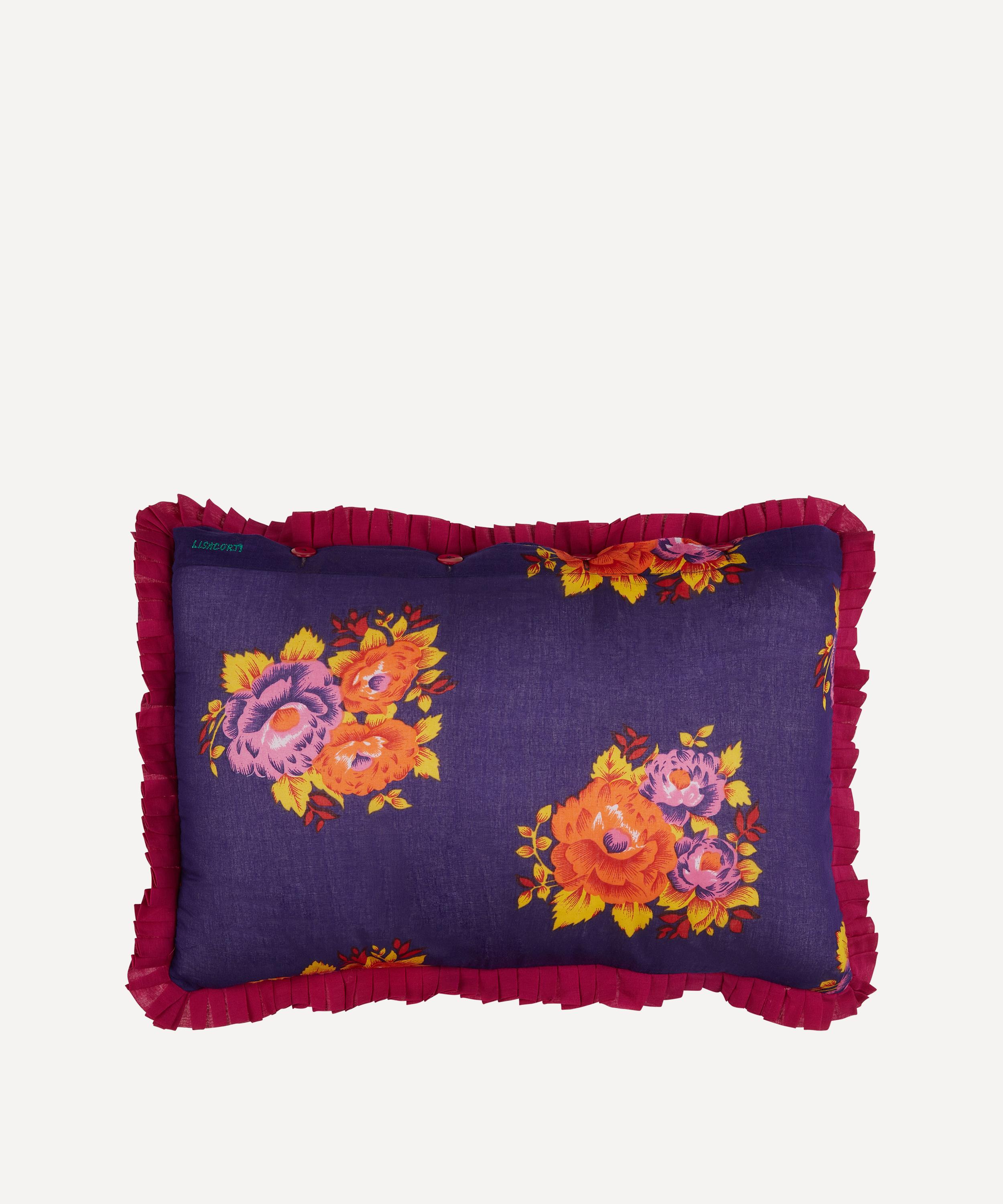 Lisa Corti - Tiger Flower Rectangular Cushion image number 1