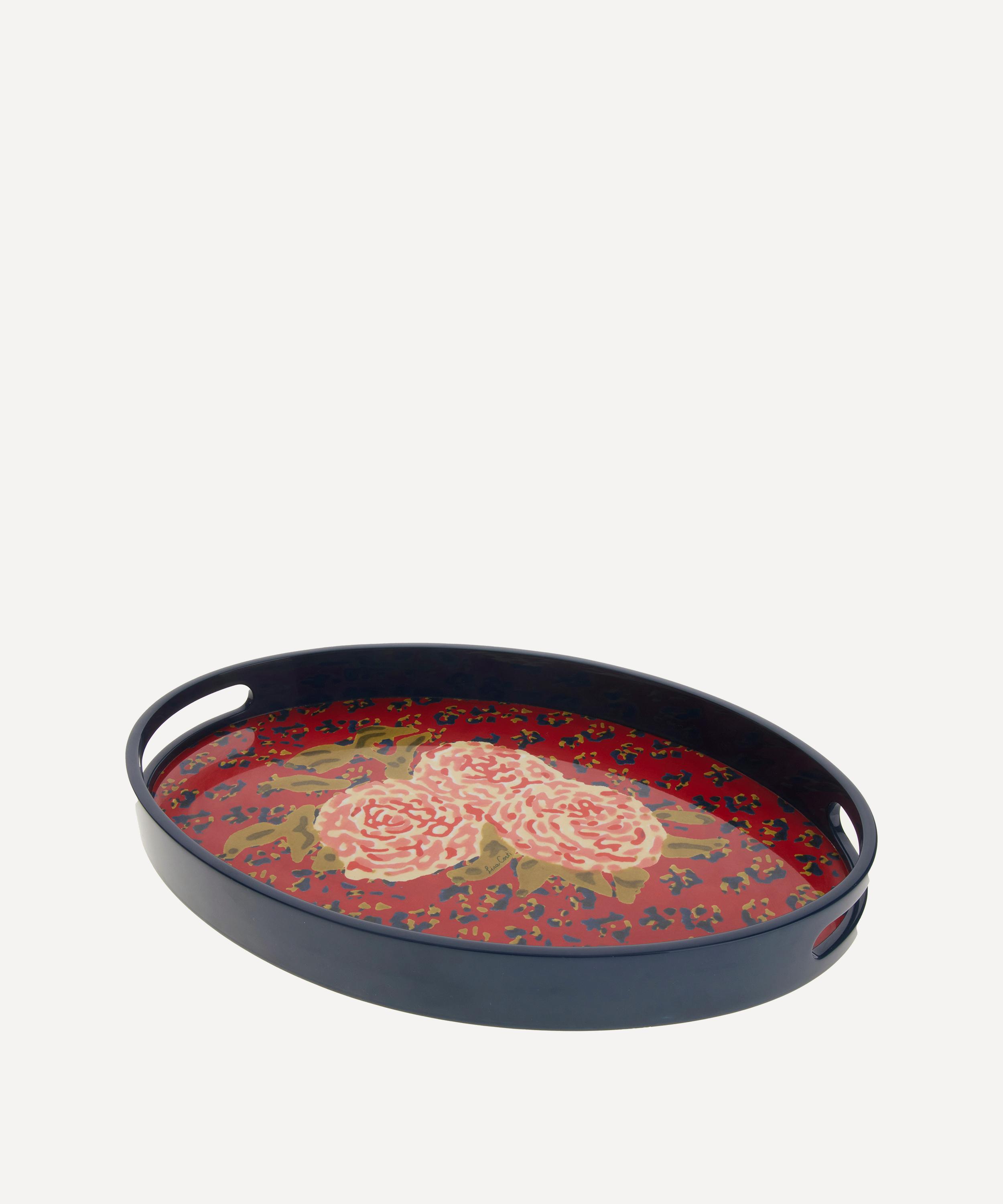 Lisa Corti - Leopard Flower Oval Tray image number 1