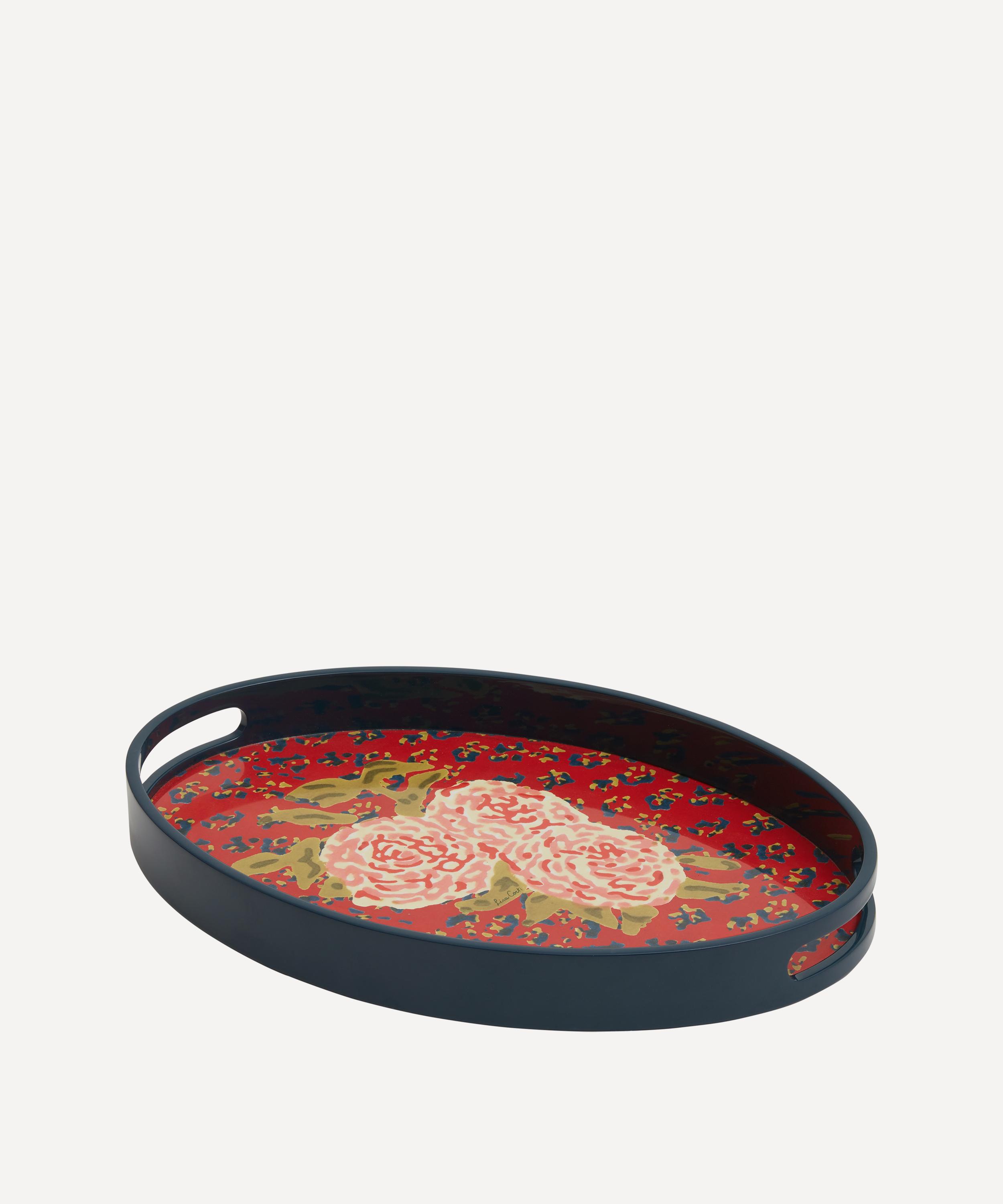 Lisa Corti - Leopard Flower Oval Tray image number 2