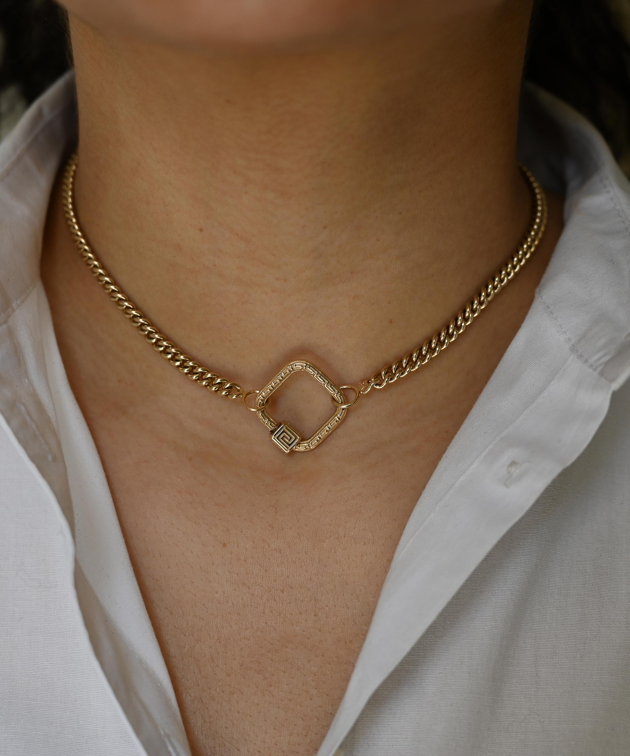 Marla Aaron - 14ct Gold Meander Lock image number 1