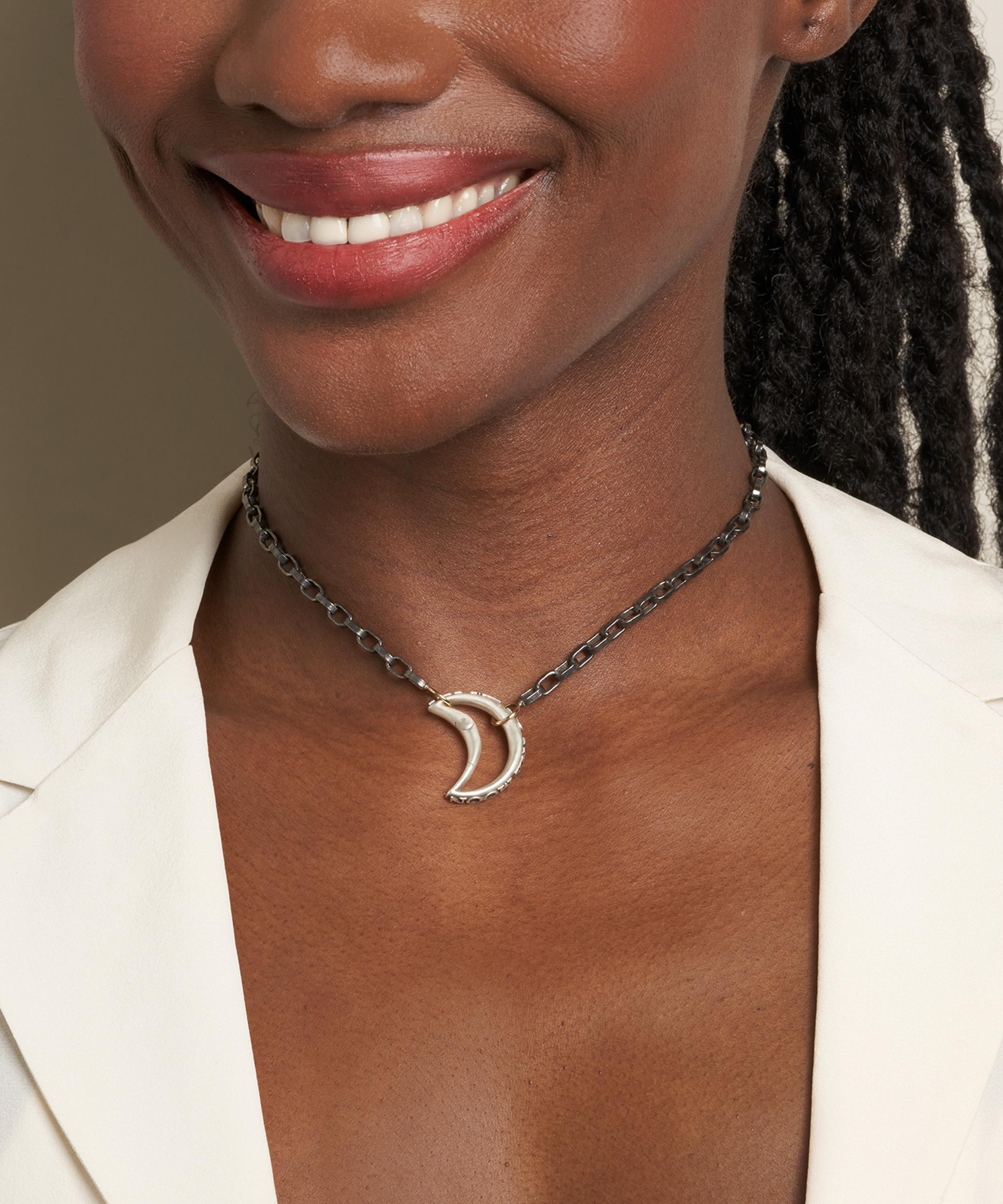 Marla Aaron - Sterling Silver Fly Me To The Moonlock Clasp image number 4