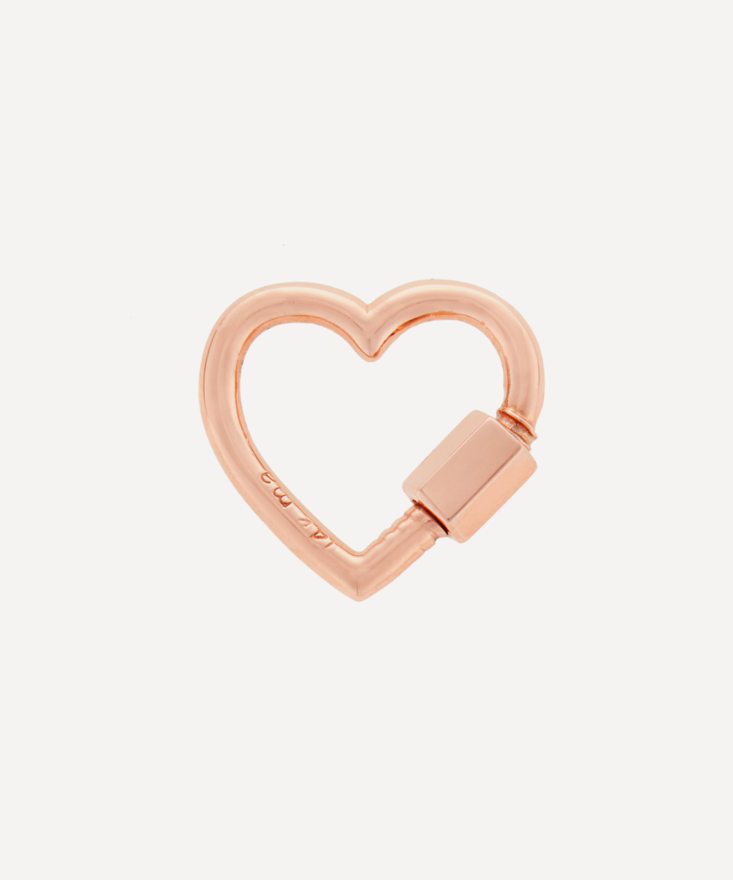 Marla Aaron - 14ct Rose Gold Baby Heartlock Clasp image number 0