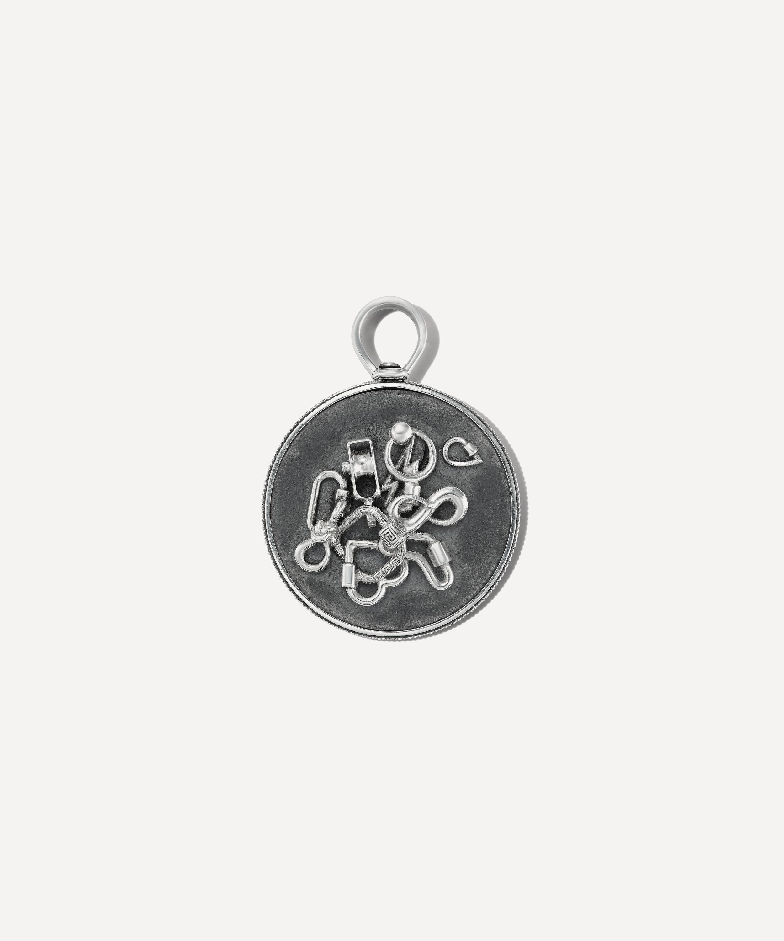 Marla Aaron - Silver Lock Pile Charm Pendant 2024 image number 0