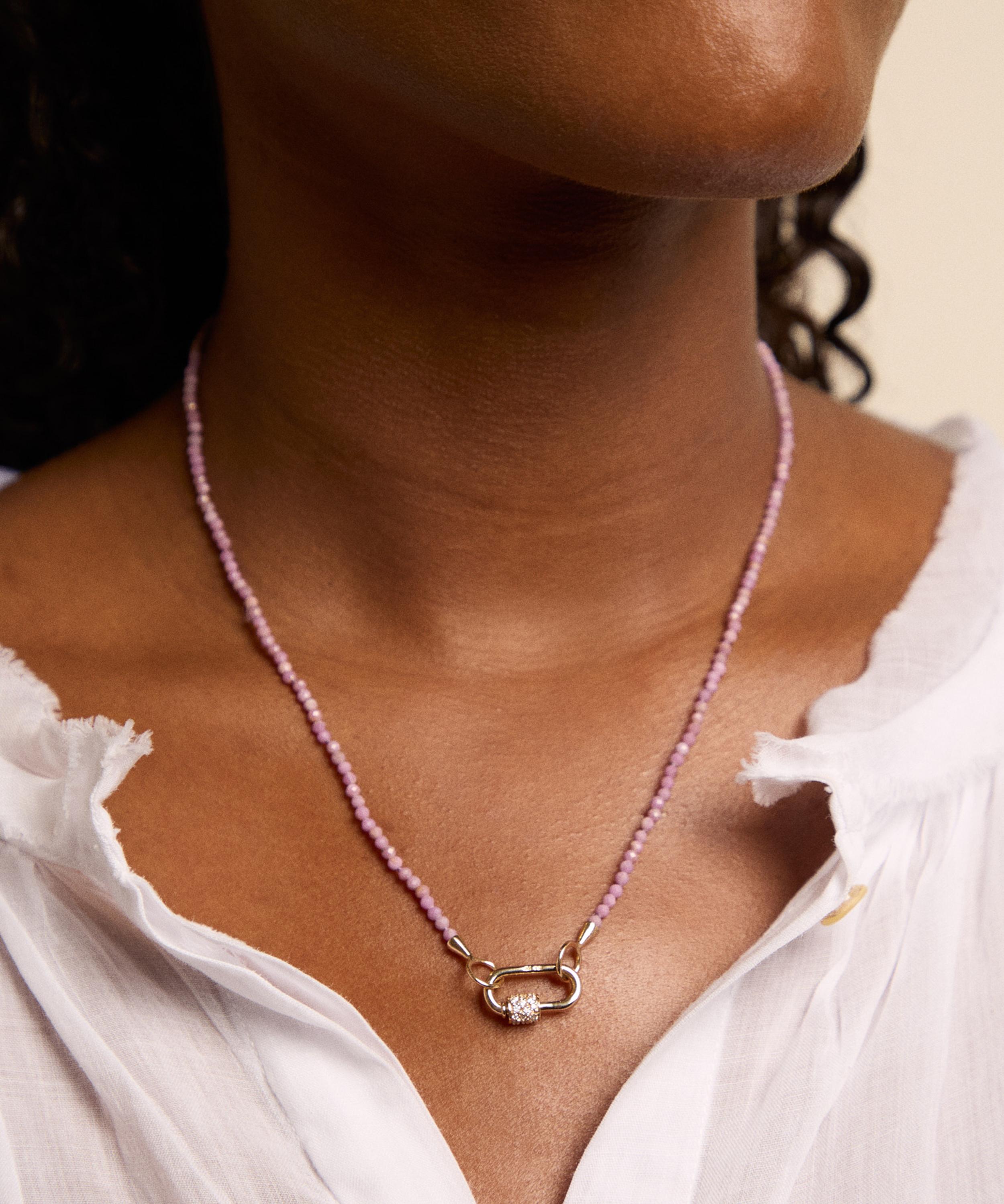 Marla Aaron - 14ct Gold Itty Bitty Phosphosiderite Strand Necklace image number 1