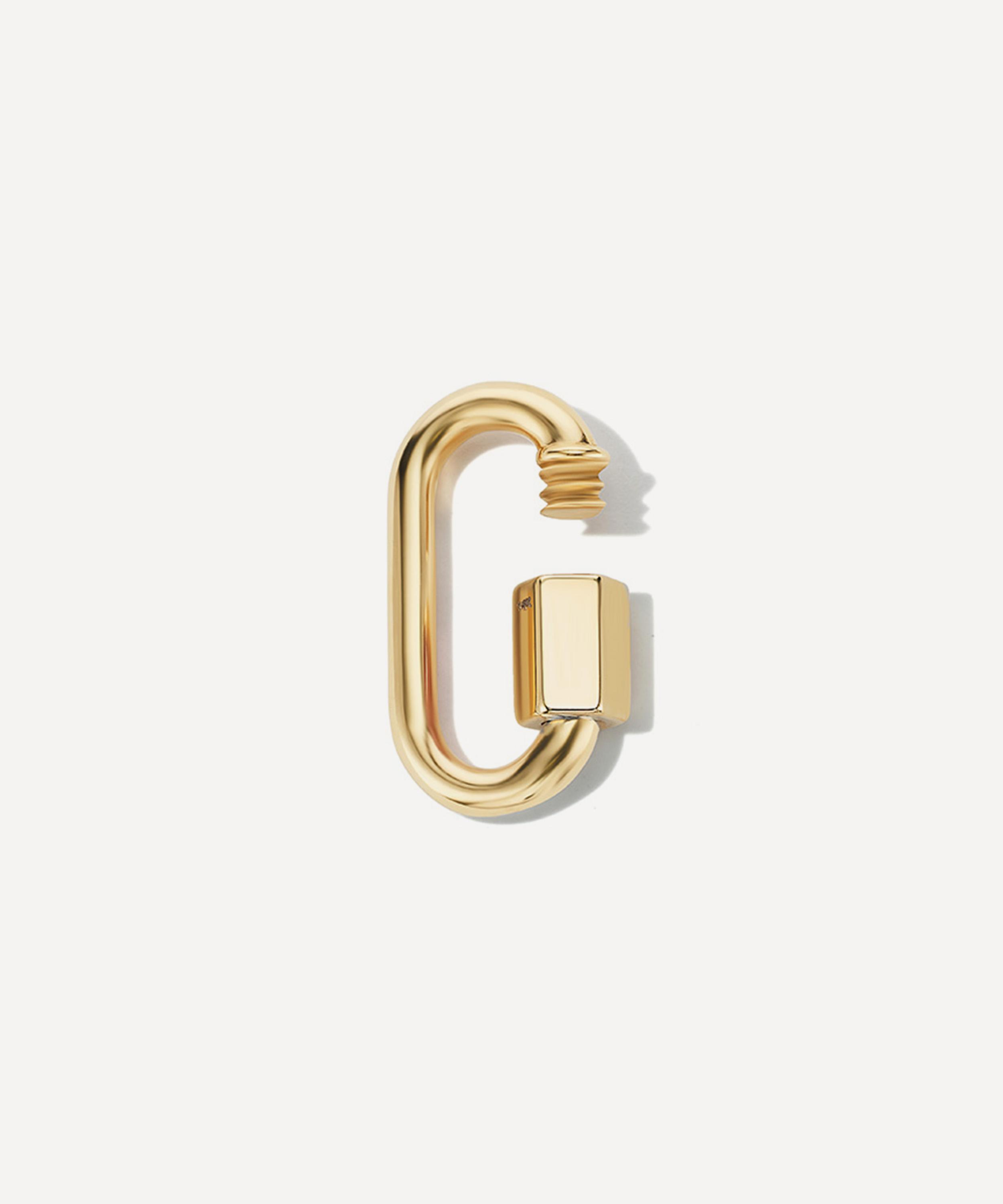 Marla Aaron - 14ct Gold Babylock Carabiner Clasp image number 2