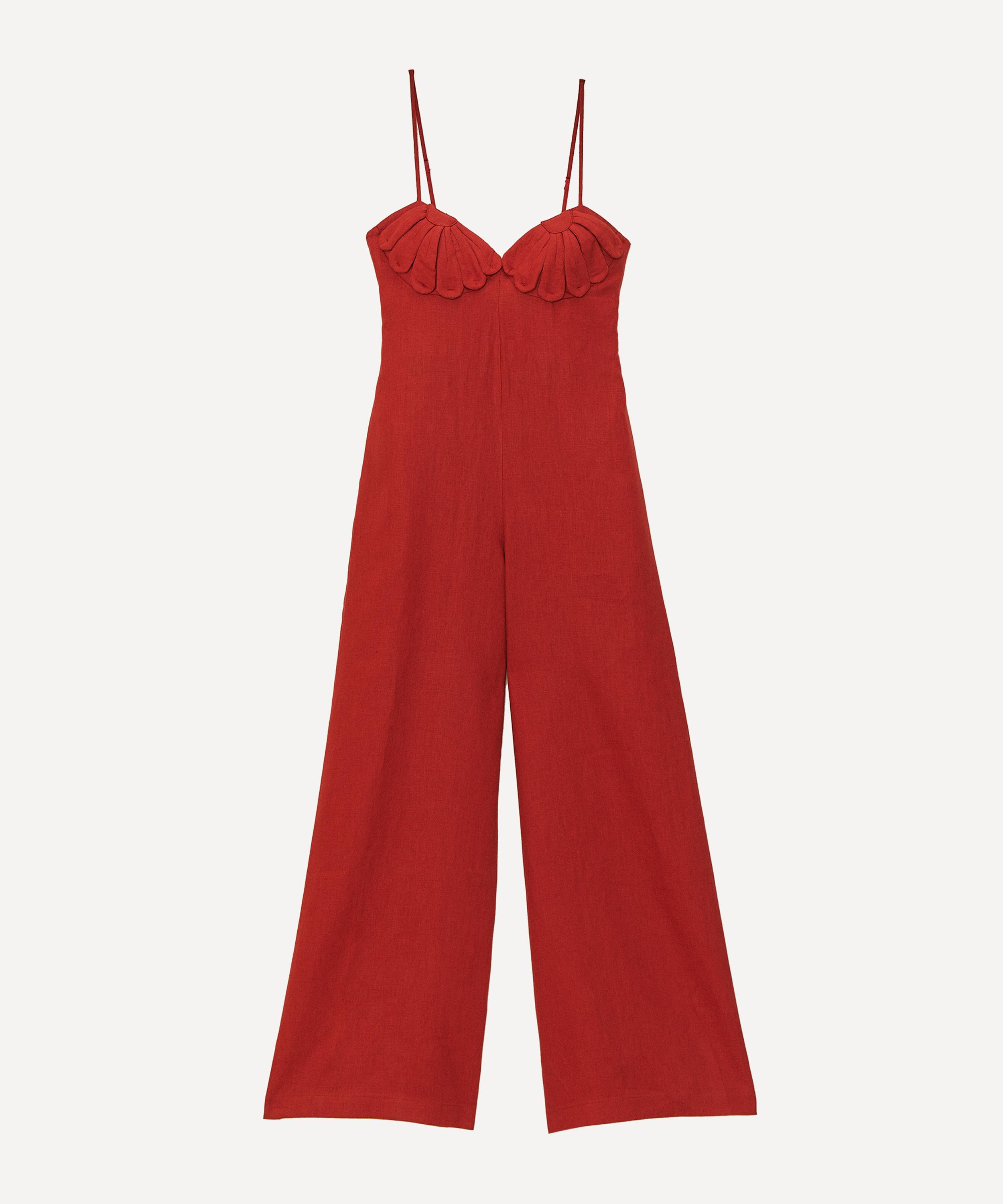FARM Rio - Red Petals Bodice Jumpsuit image number 0