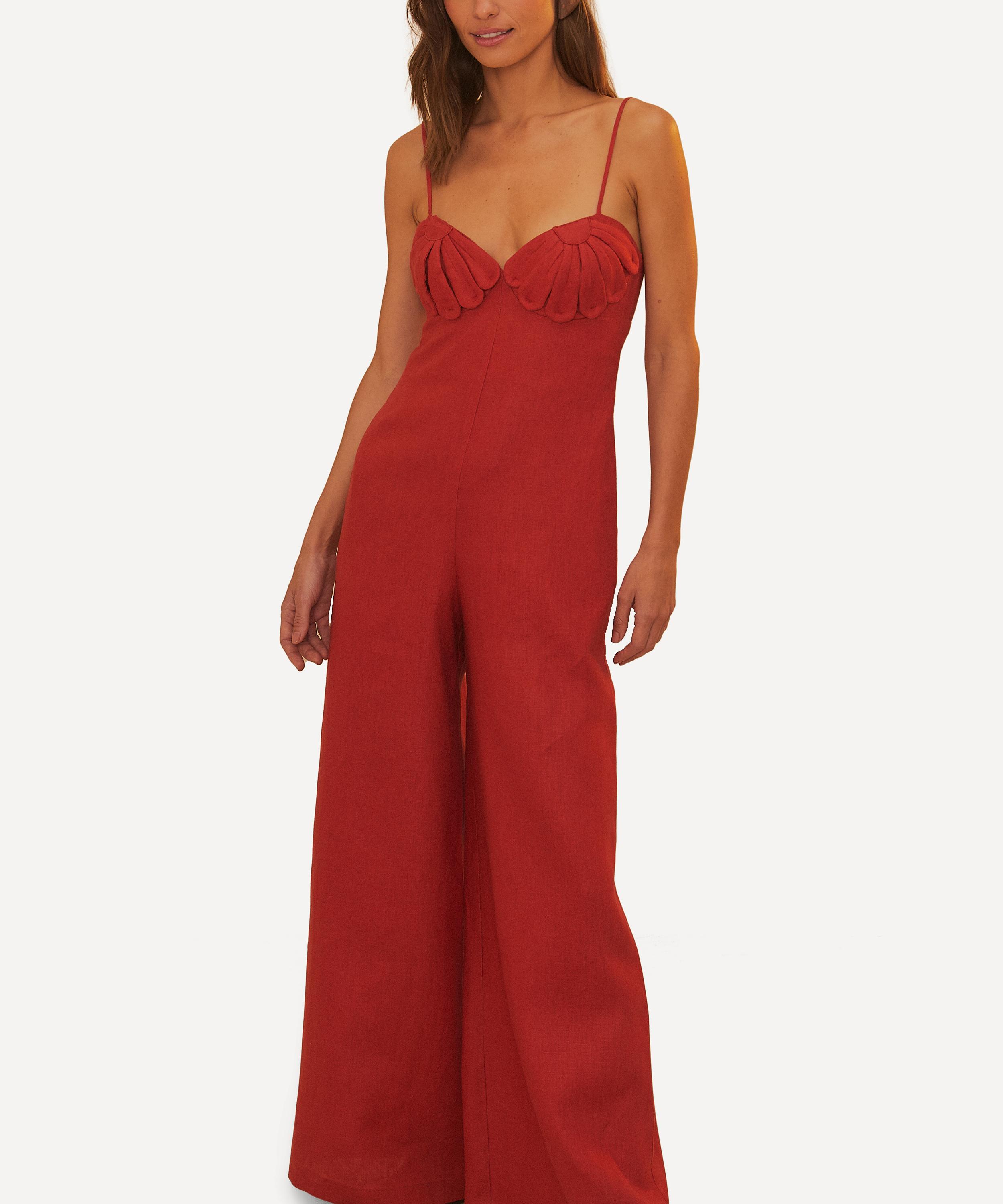 FARM Rio - Red Petals Bodice Jumpsuit image number 1