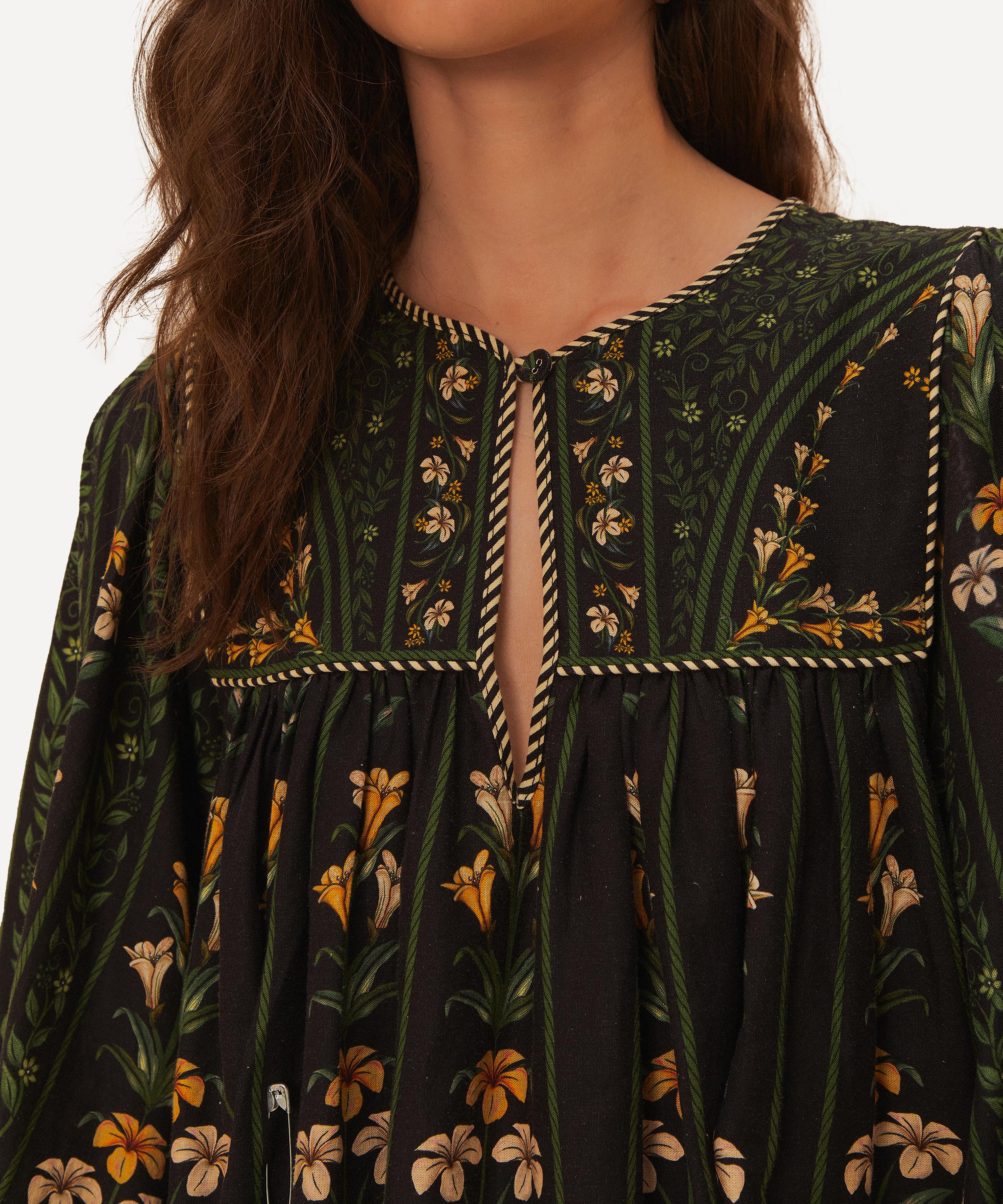 FARM Rio - Black Flowers Arch Blouse image number 3