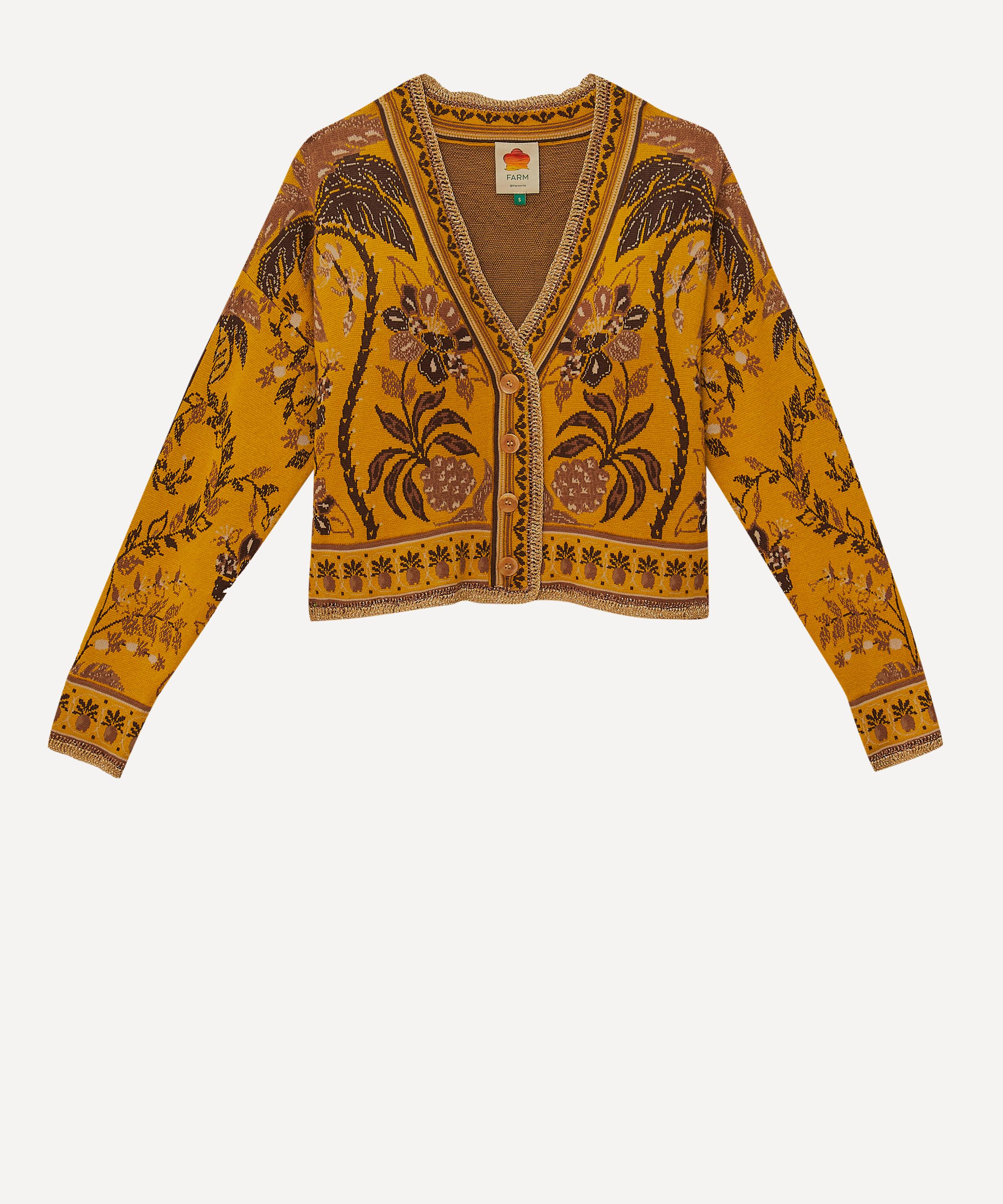 FARM Rio - Golden Oasis Knit Cardigan image number 0