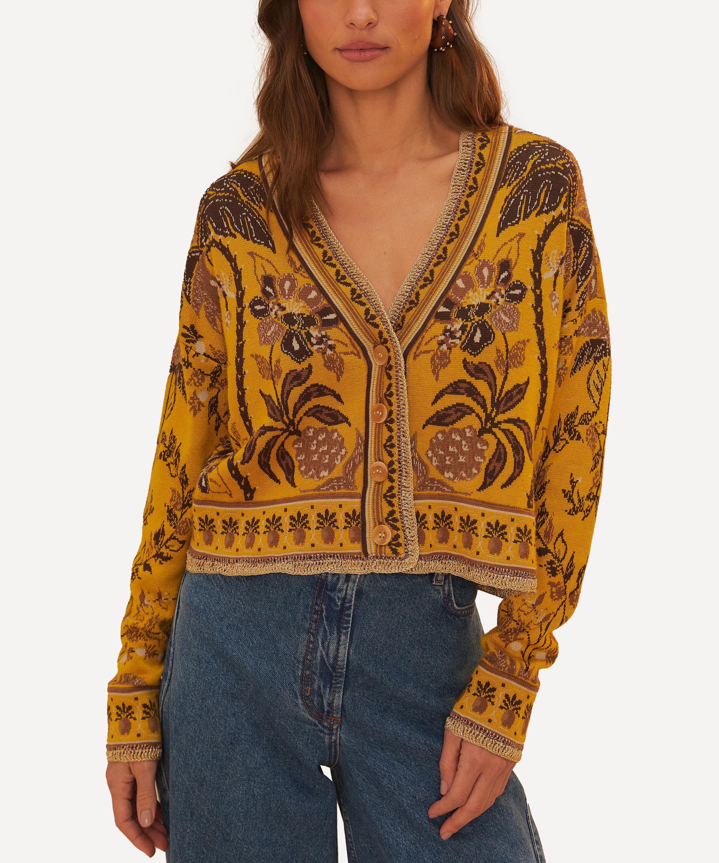 FARM Rio - Golden Oasis Knit Cardigan image number 1