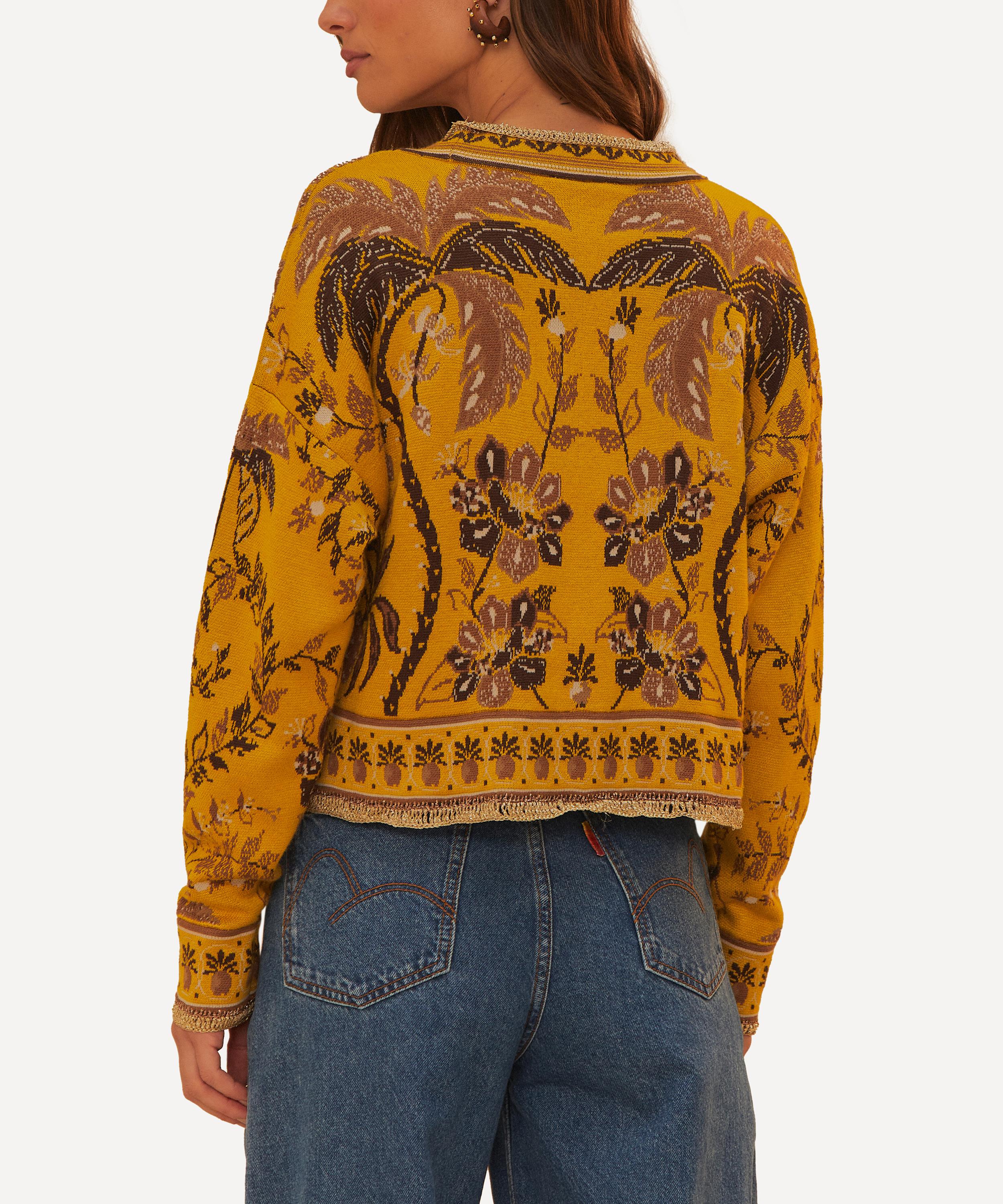 FARM Rio - Golden Oasis Knit Cardigan image number 2