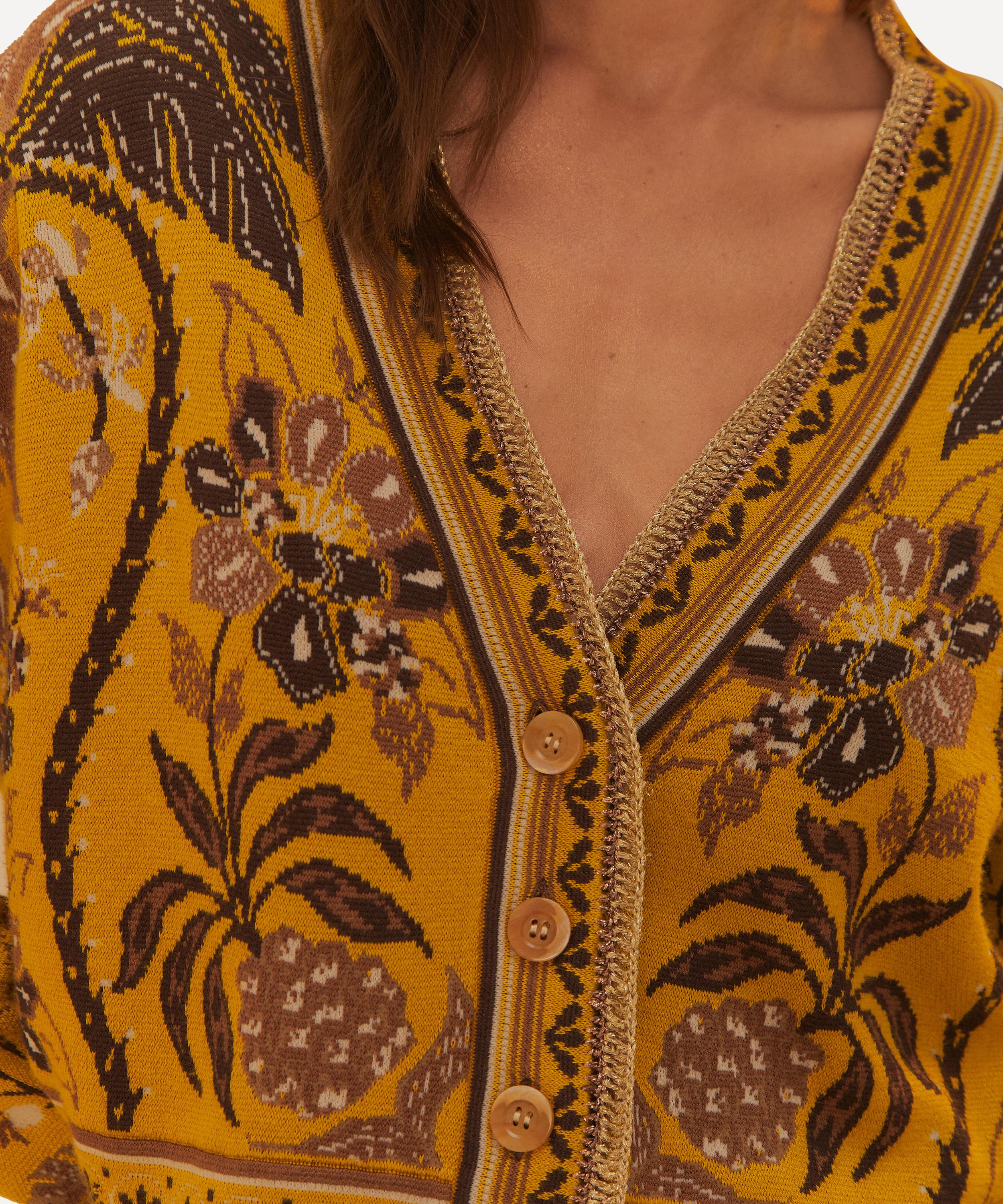FARM Rio - Golden Oasis Knit Cardigan image number 3