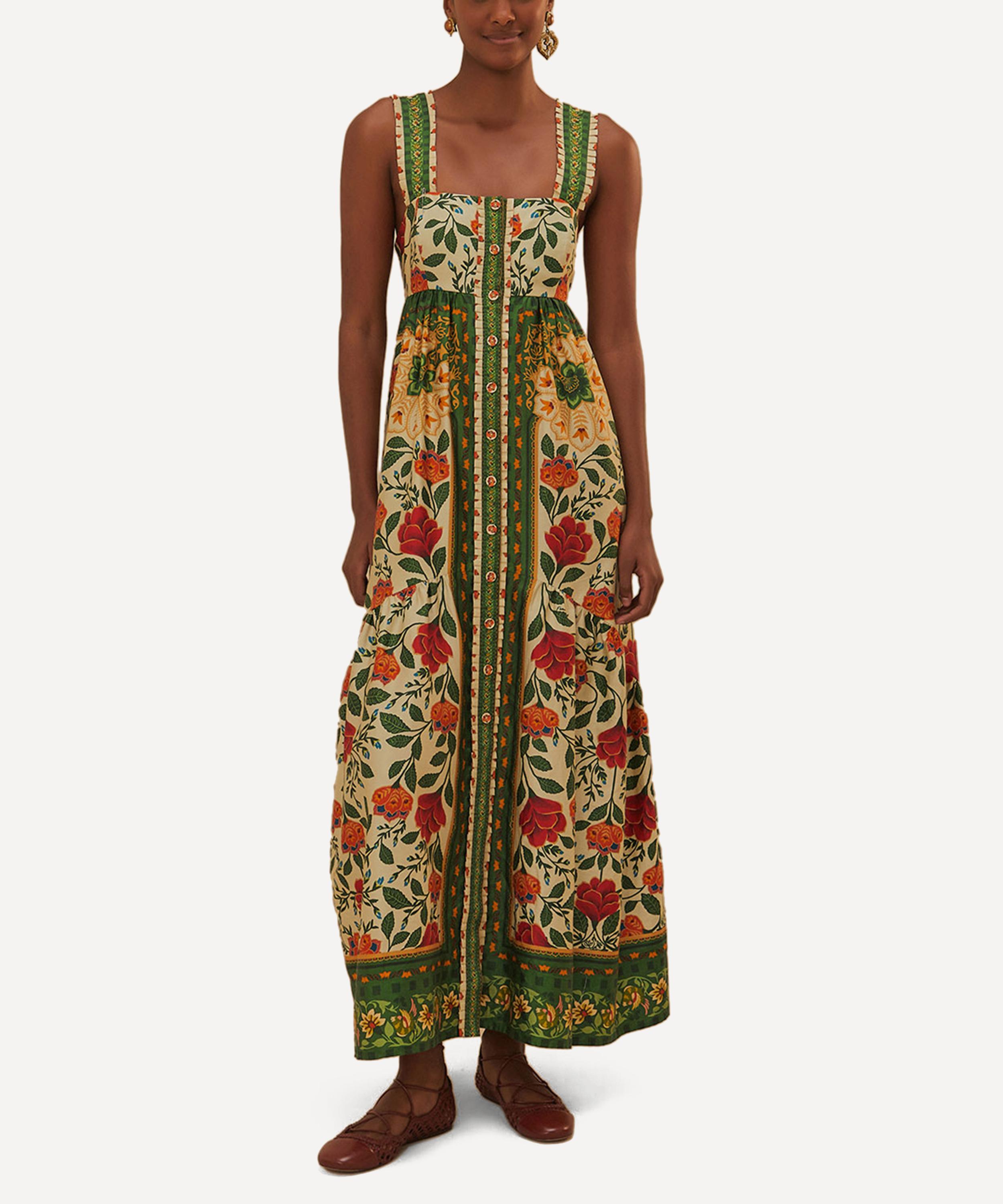 FARM Rio - Garden Tapestry Back Bow Maxi Dress image number 1