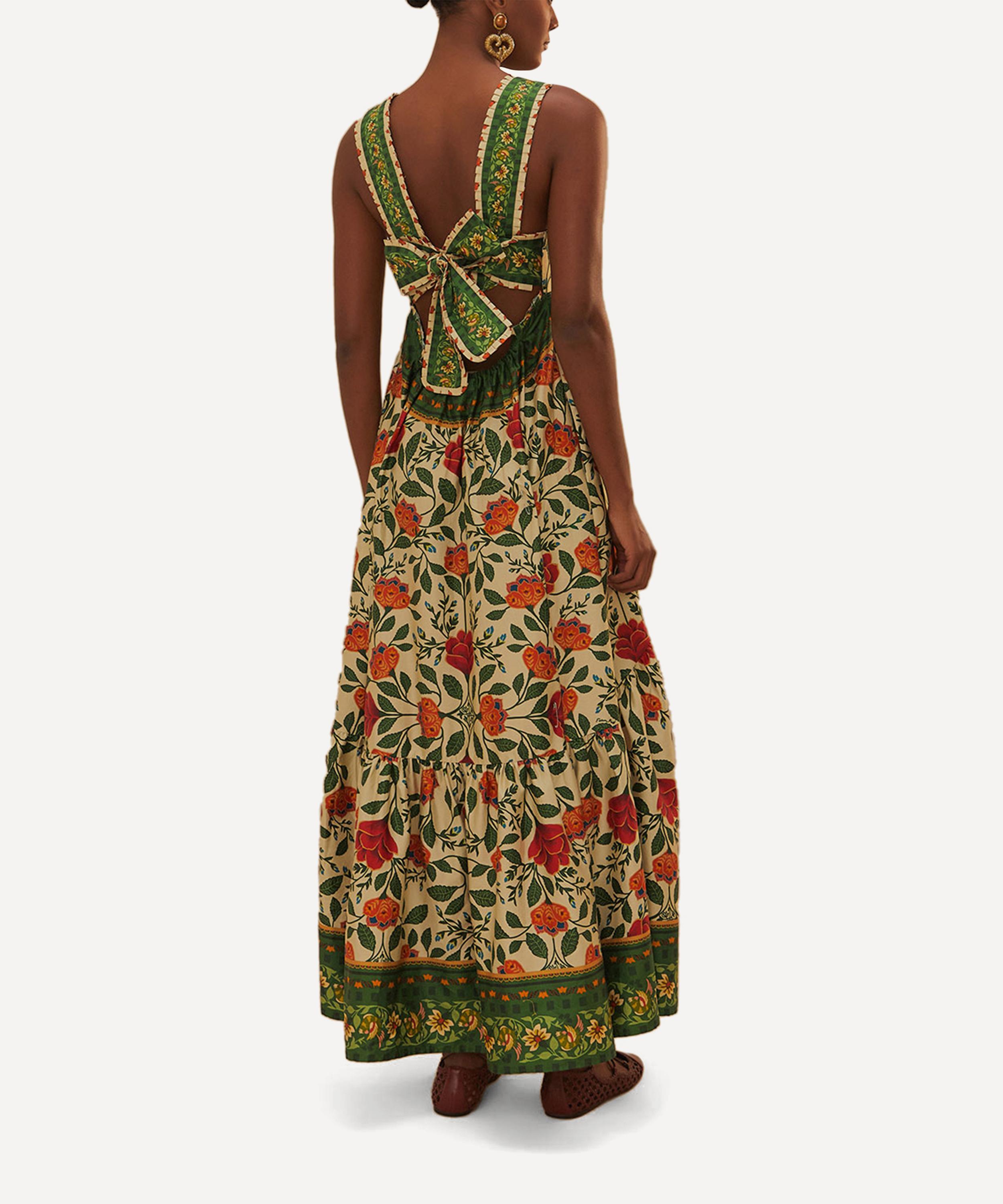 FARM Rio - Garden Tapestry Back Bow Maxi Dress image number 2