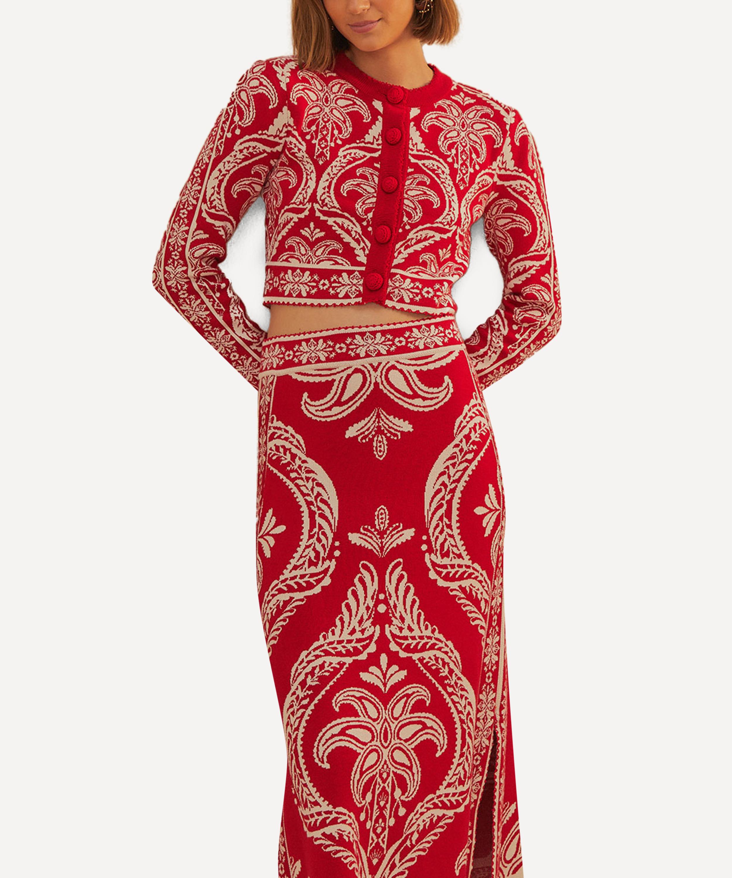 FARM Rio Tropical Jacquard Knit Skirt | Liberty