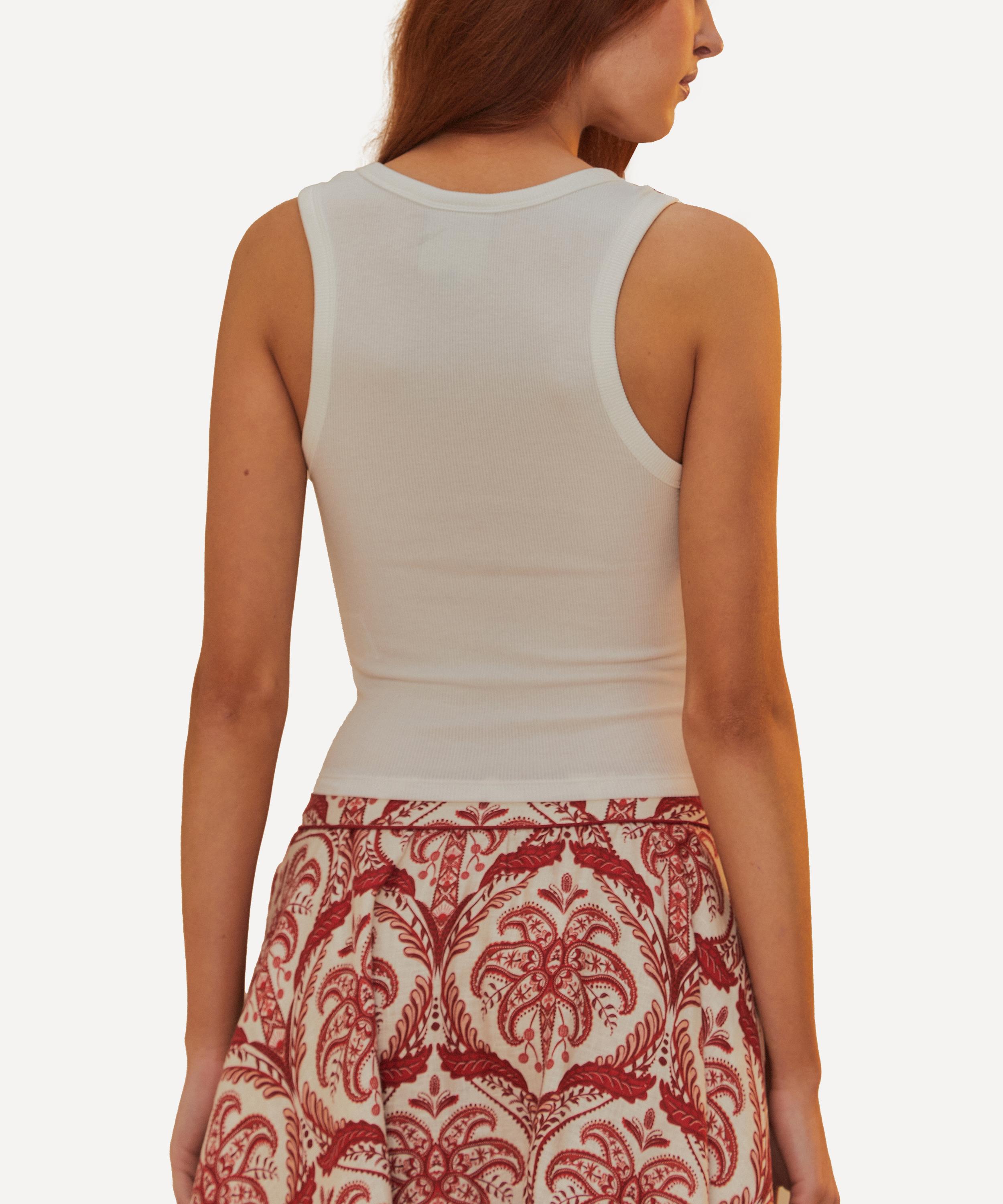 FARM Rio - Off-White Embroidered Tank Top image number 2