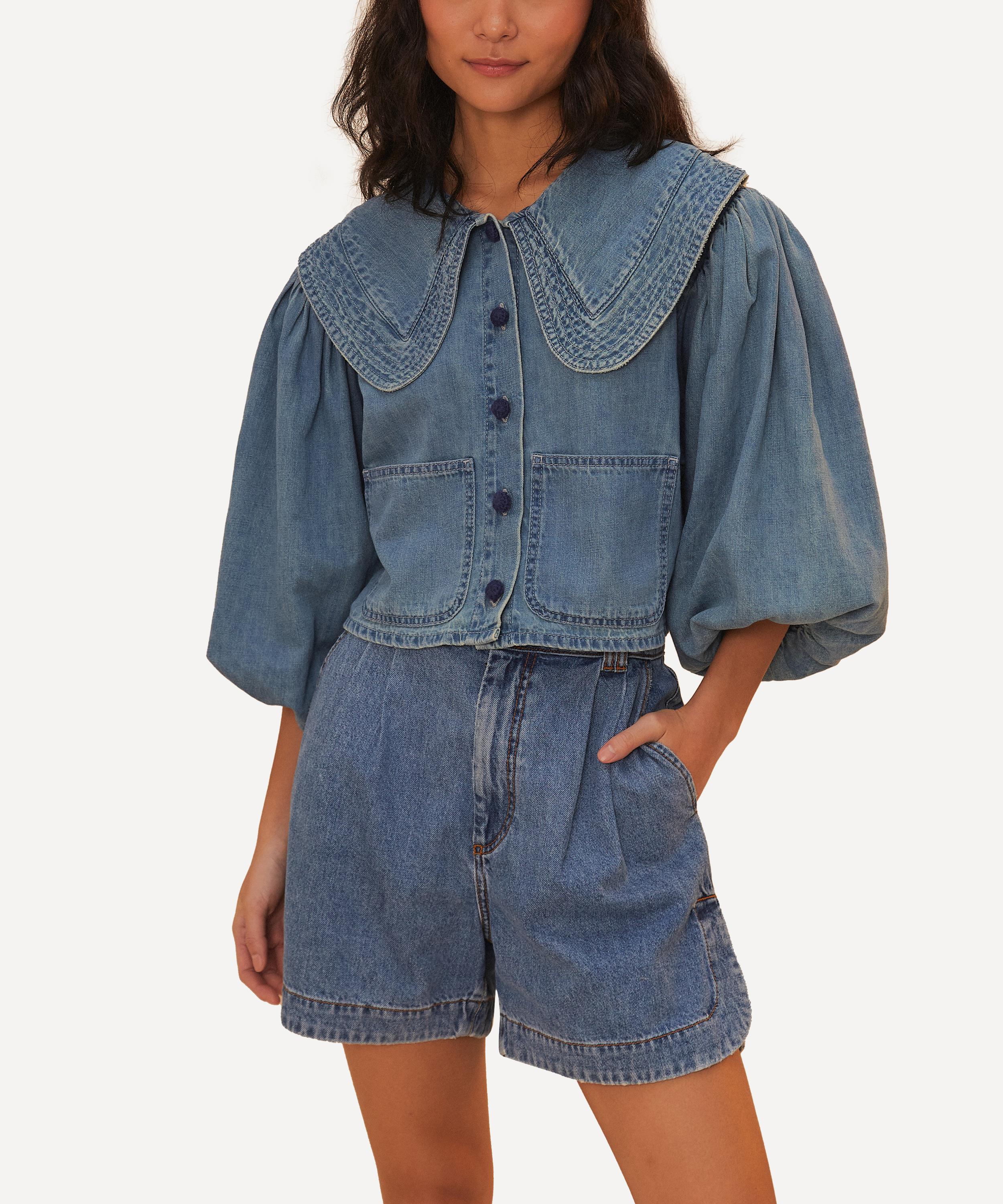 FARM Rio Denim Notched Lapel Shirt Liberty - Main Image