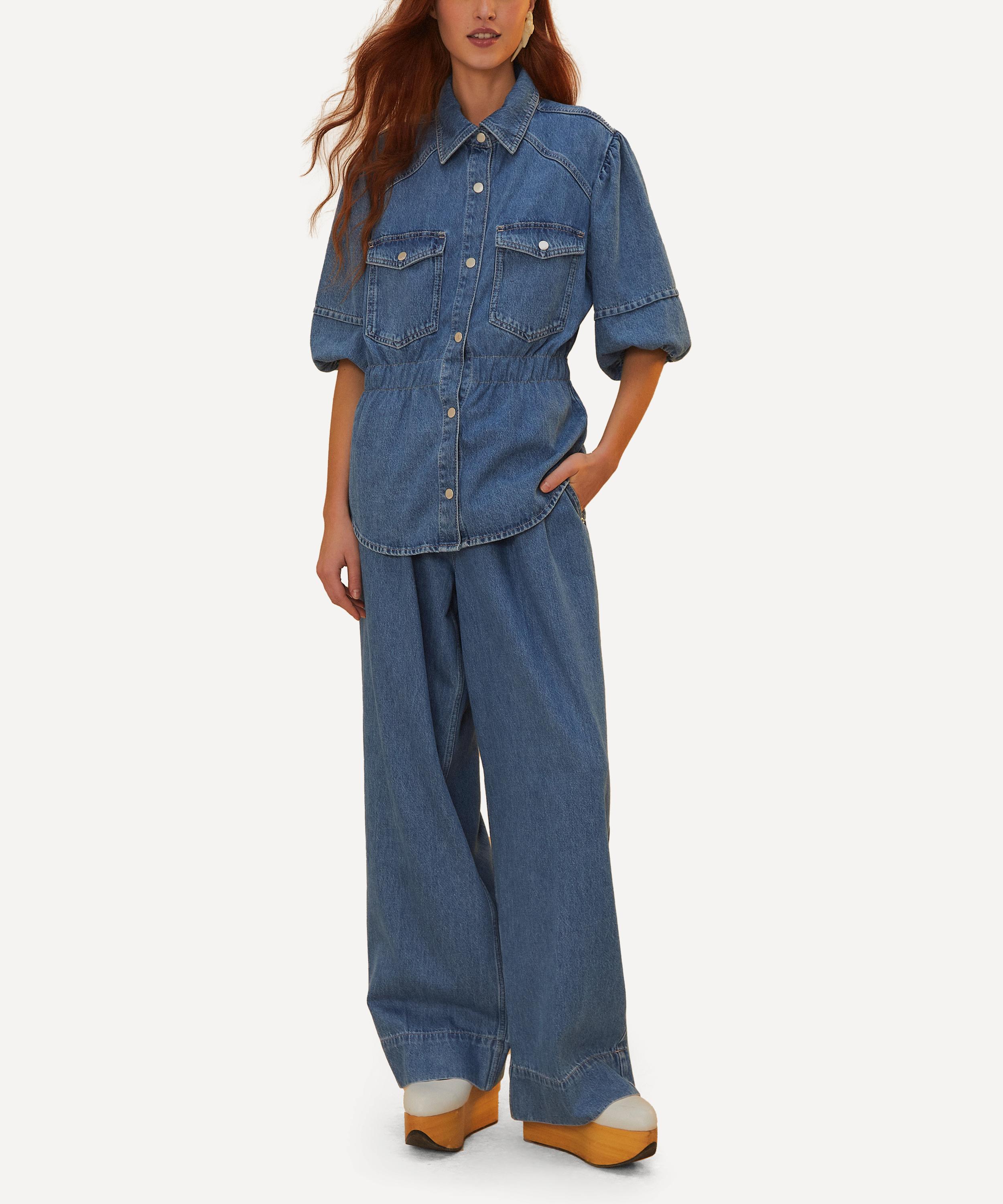 FARM Rio - Denim Puff Sleeve Shirt image number 0