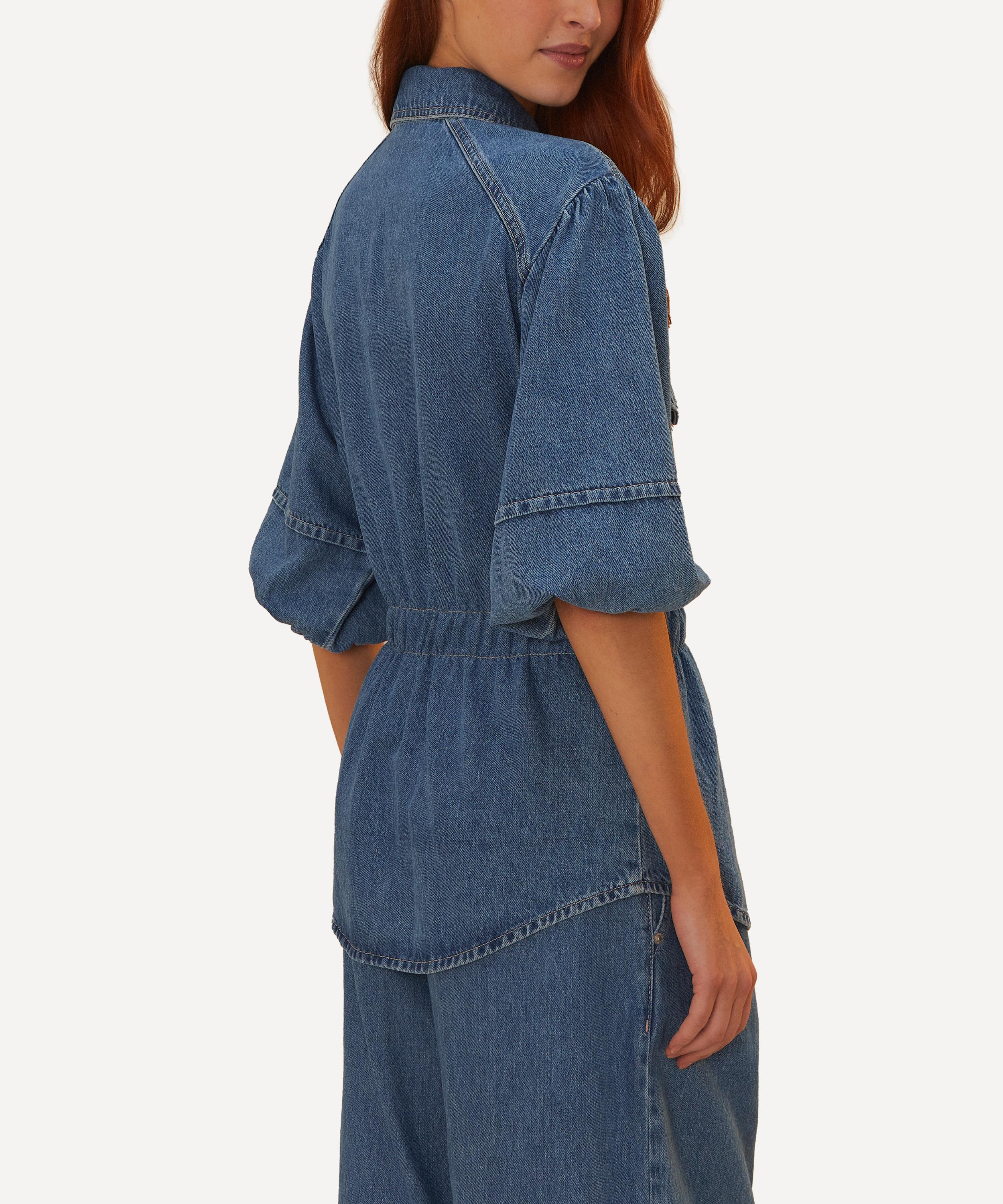 FARM Rio - Denim Puff Sleeve Shirt image number 1