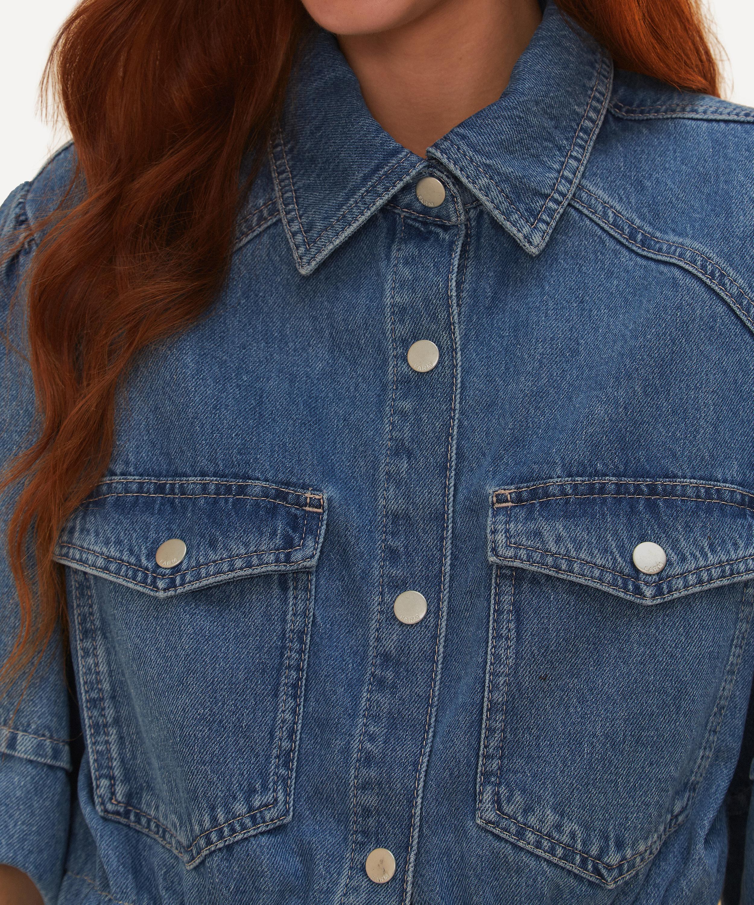 FARM Rio - Denim Puff Sleeve Shirt image number 2