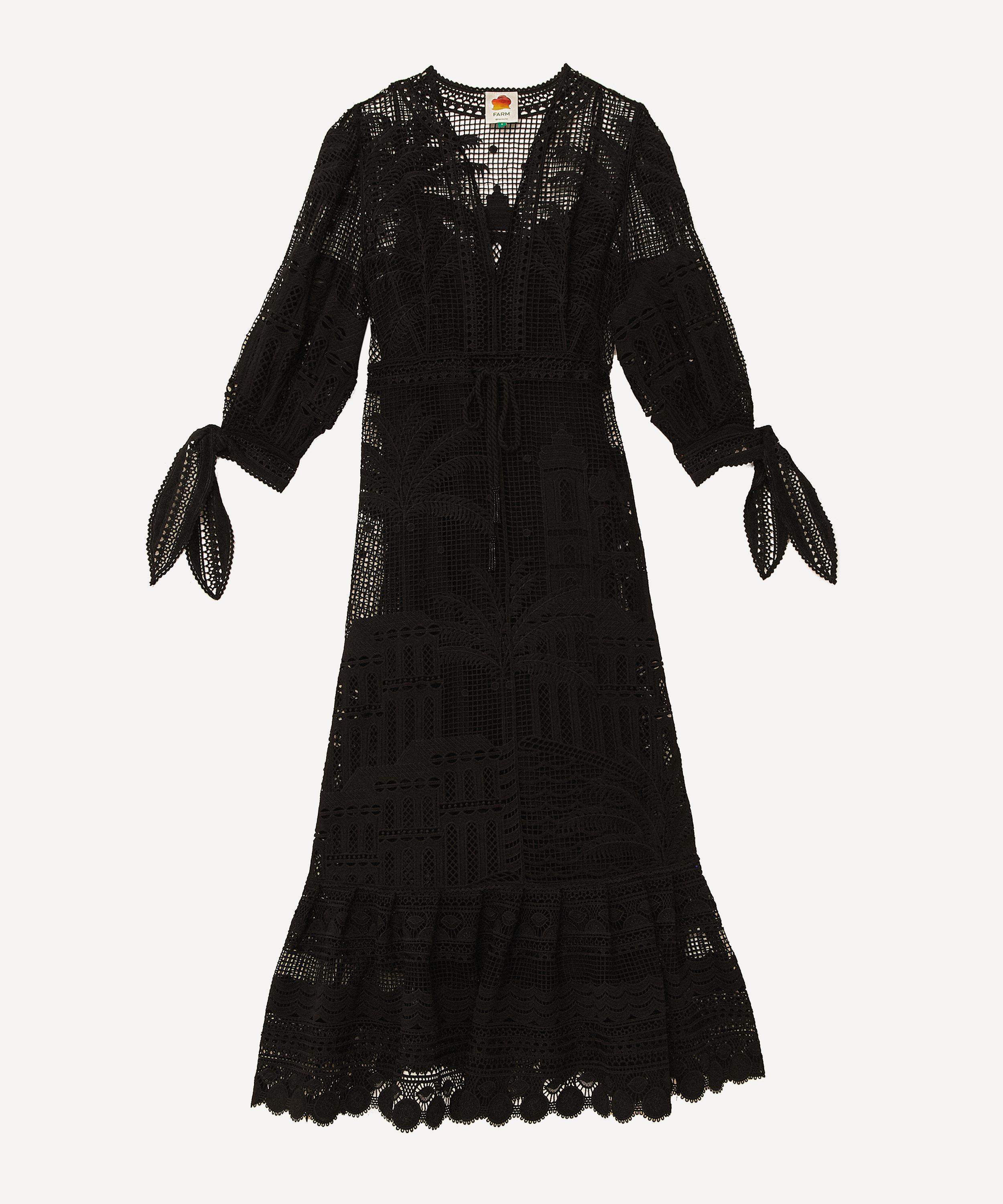 FARM Rio - Morada Boa Guipure Maxi Dress image number 0