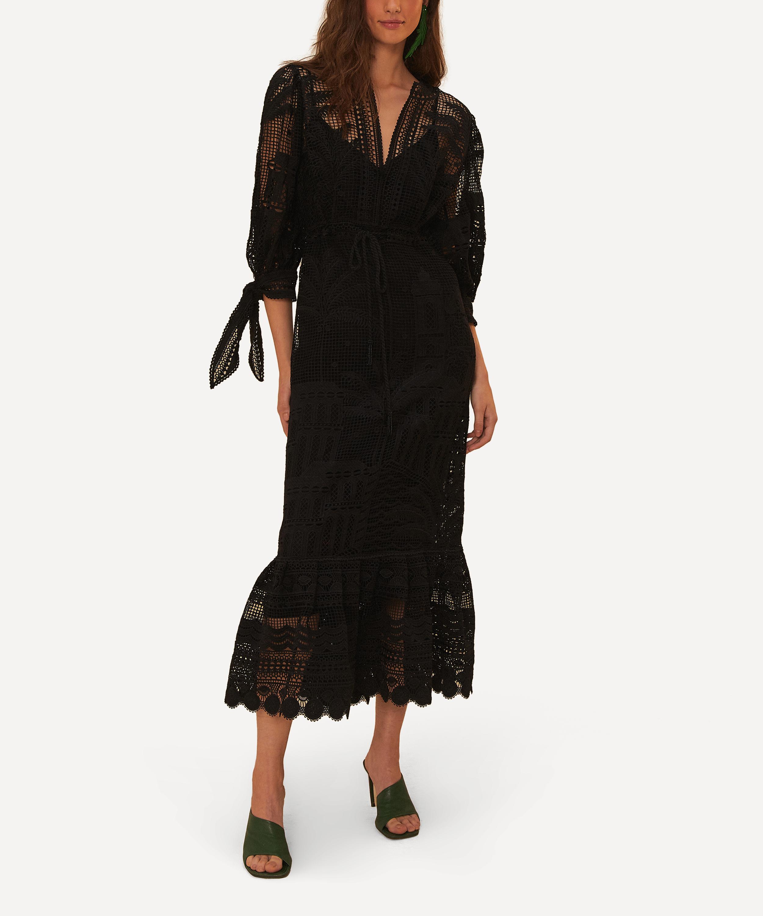 FARM Rio - Morada Boa Guipure Maxi Dress image number 1
