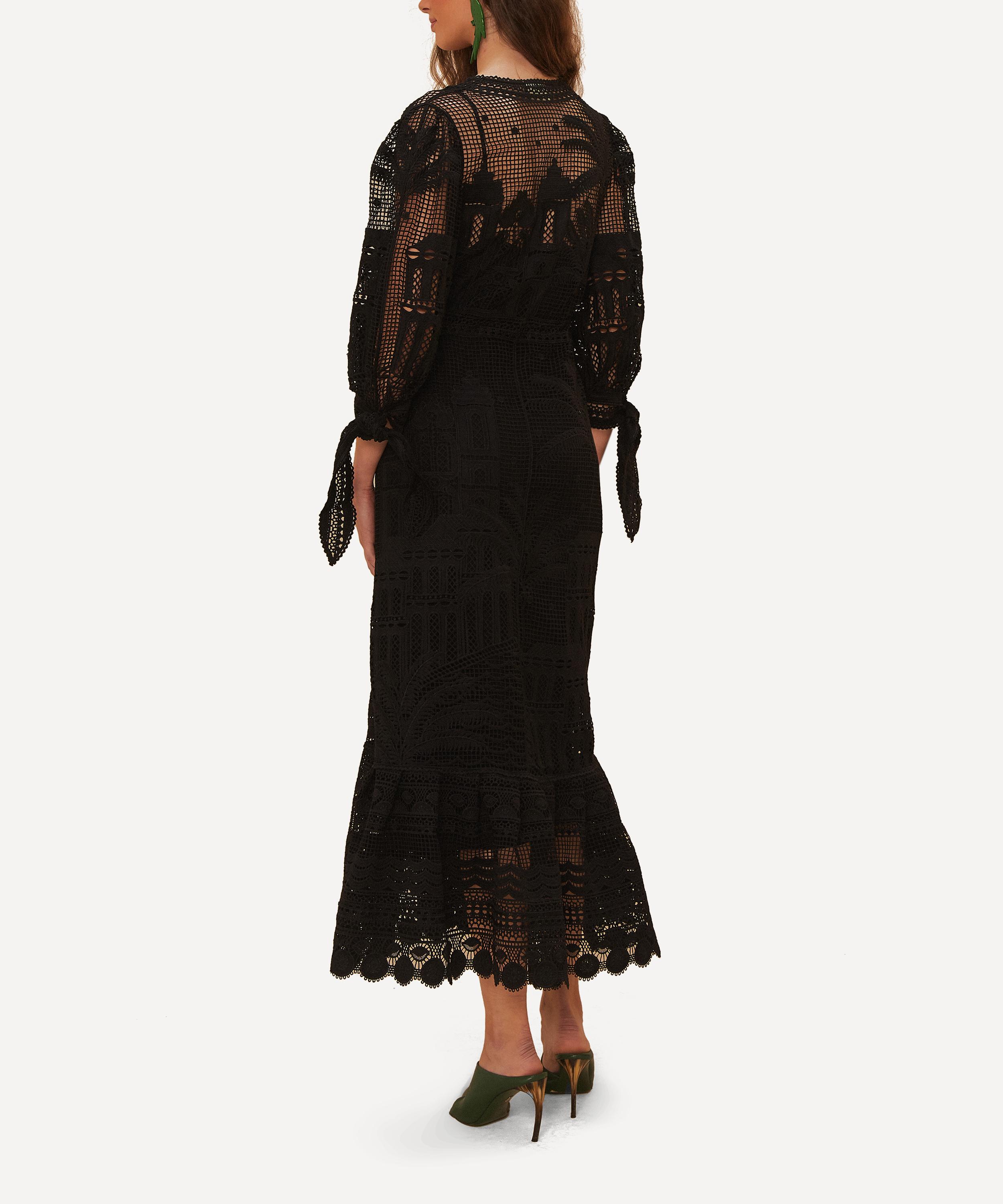 FARM Rio - Morada Boa Guipure Maxi Dress image number 2