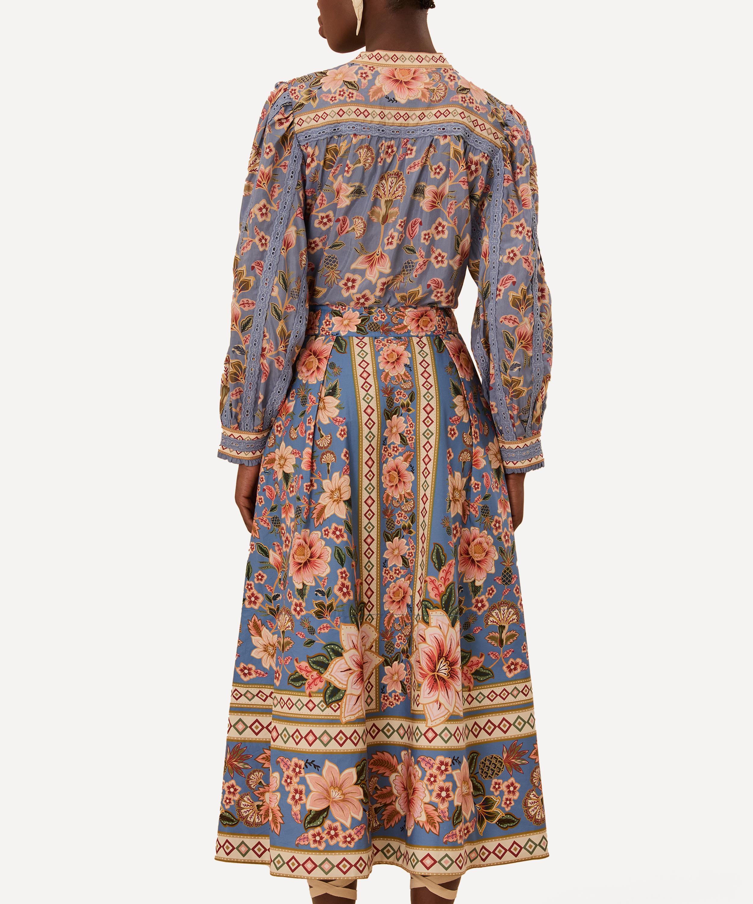 FARM Rio - Superbloom Tapestry Buttoned Maxi Skirt image number 1