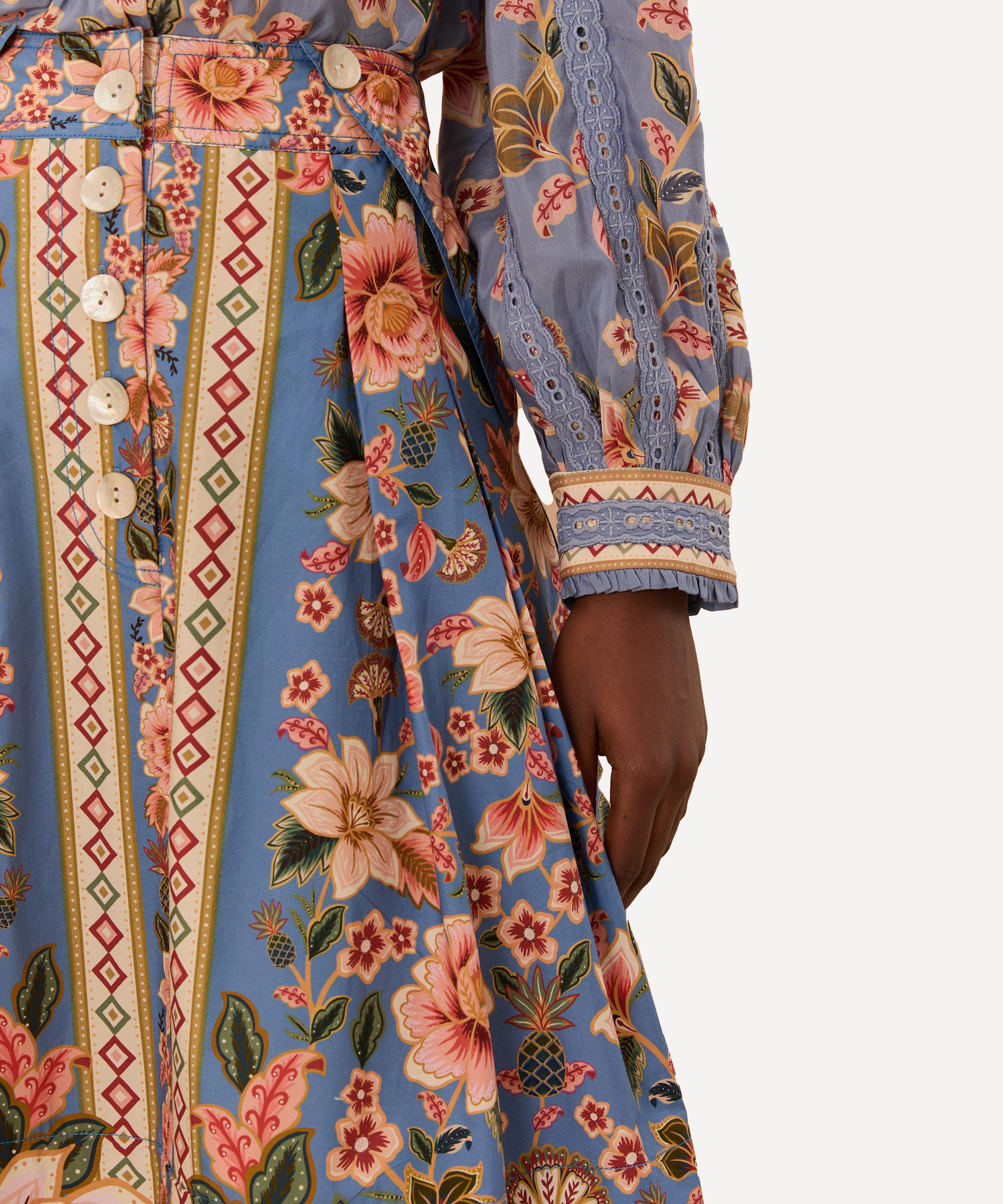 FARM Rio - Superbloom Tapestry Buttoned Maxi Skirt image number 2