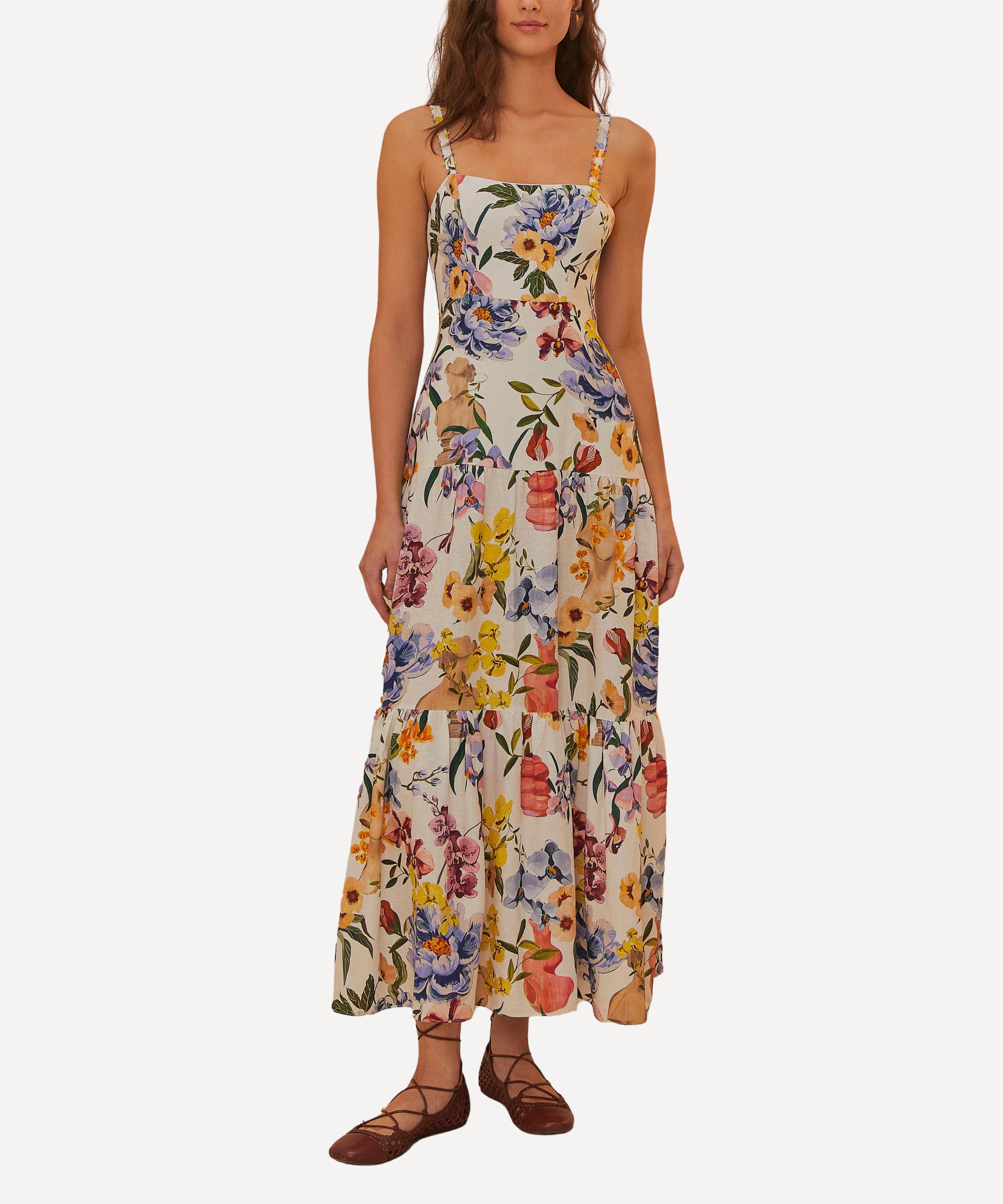 FARM Rio - Off-White Greek Garden Maxi Dress image number 1