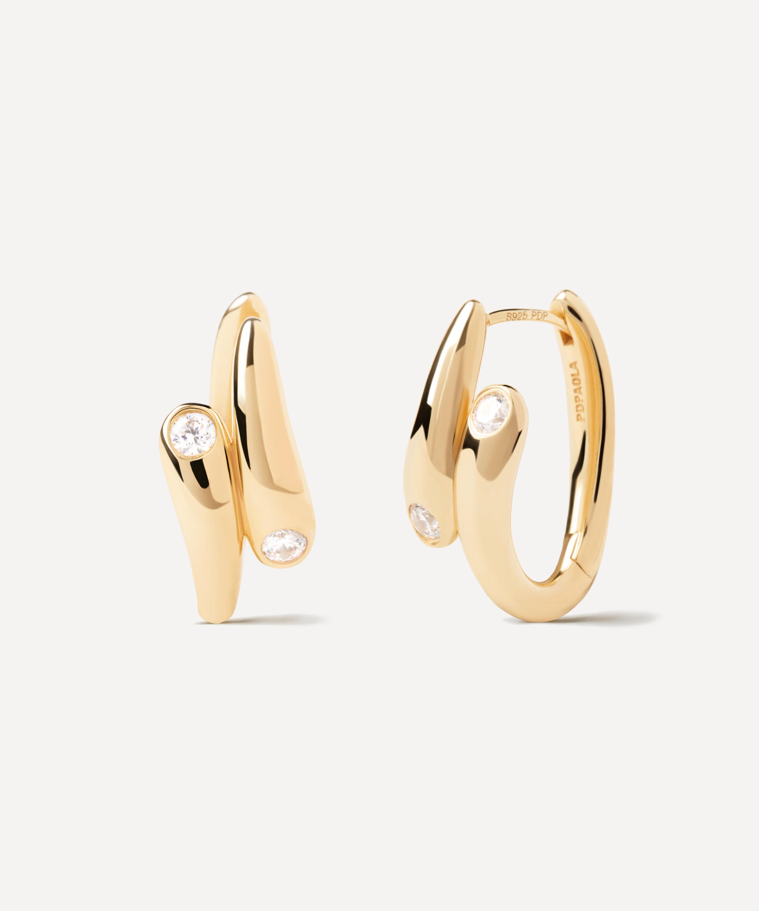 PDPAOLA - 18ct Gold-Plated Caramelle Hoop Earrings image number 0