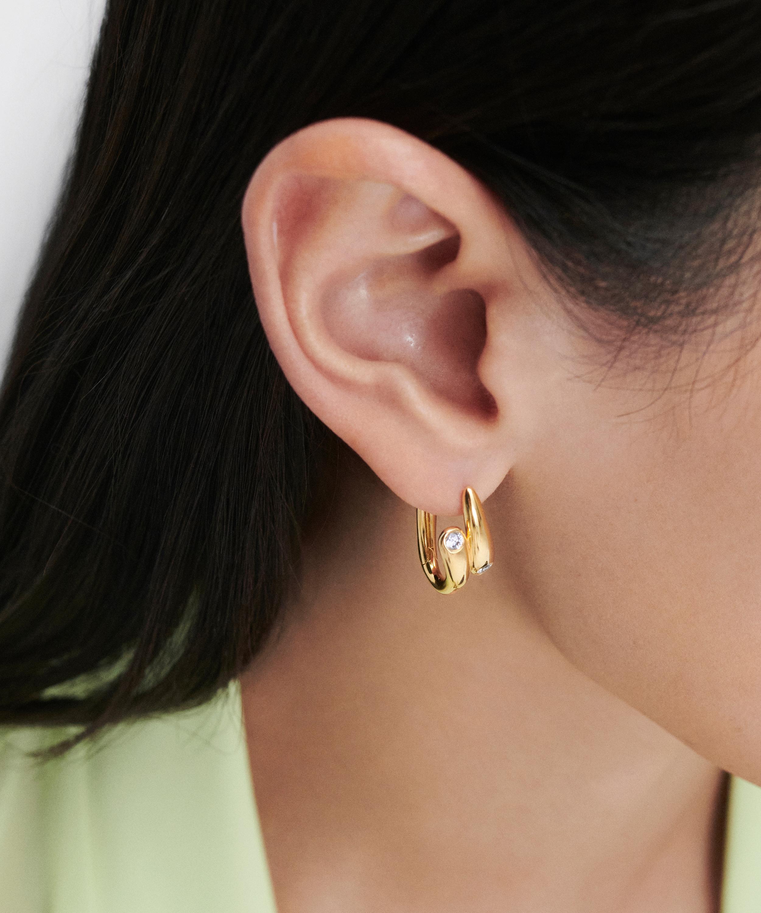 PDPAOLA - 18ct Gold-Plated Caramelle Hoop Earrings image number 1