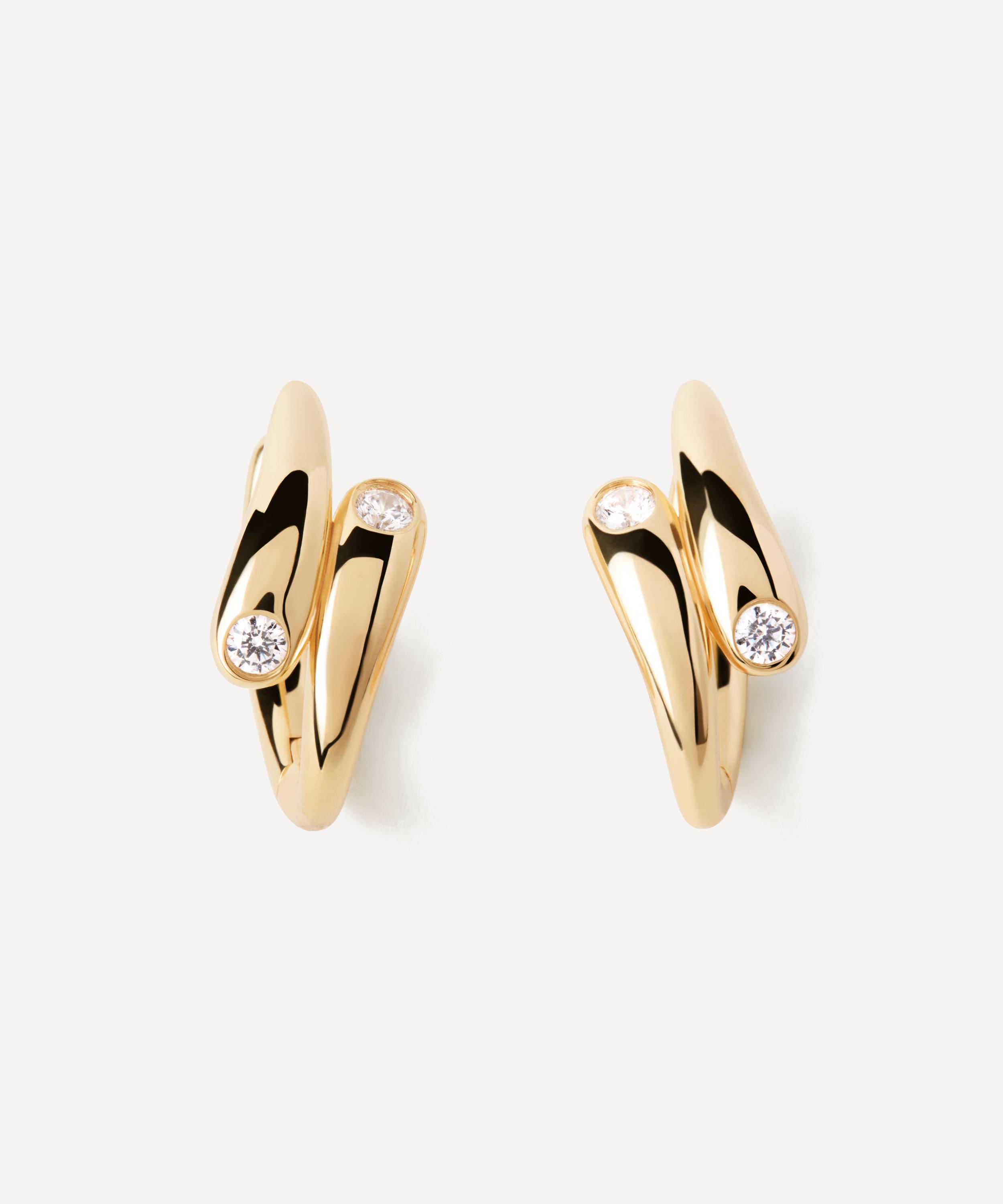 PDPAOLA - 18ct Gold-Plated Caramelle Hoop Earrings image number 2
