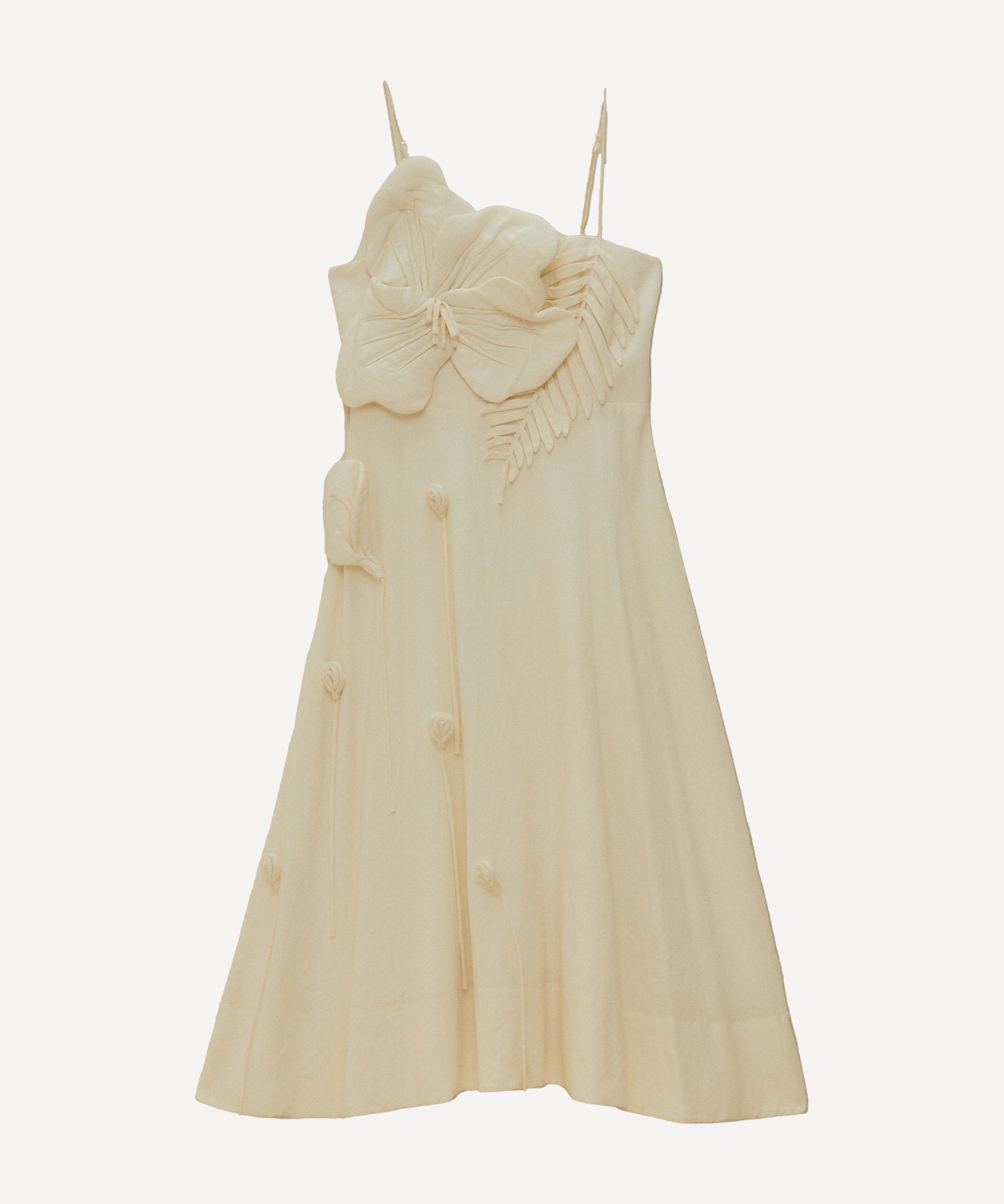 FARM Rio - Off-White Garden Midi Dress image number 0