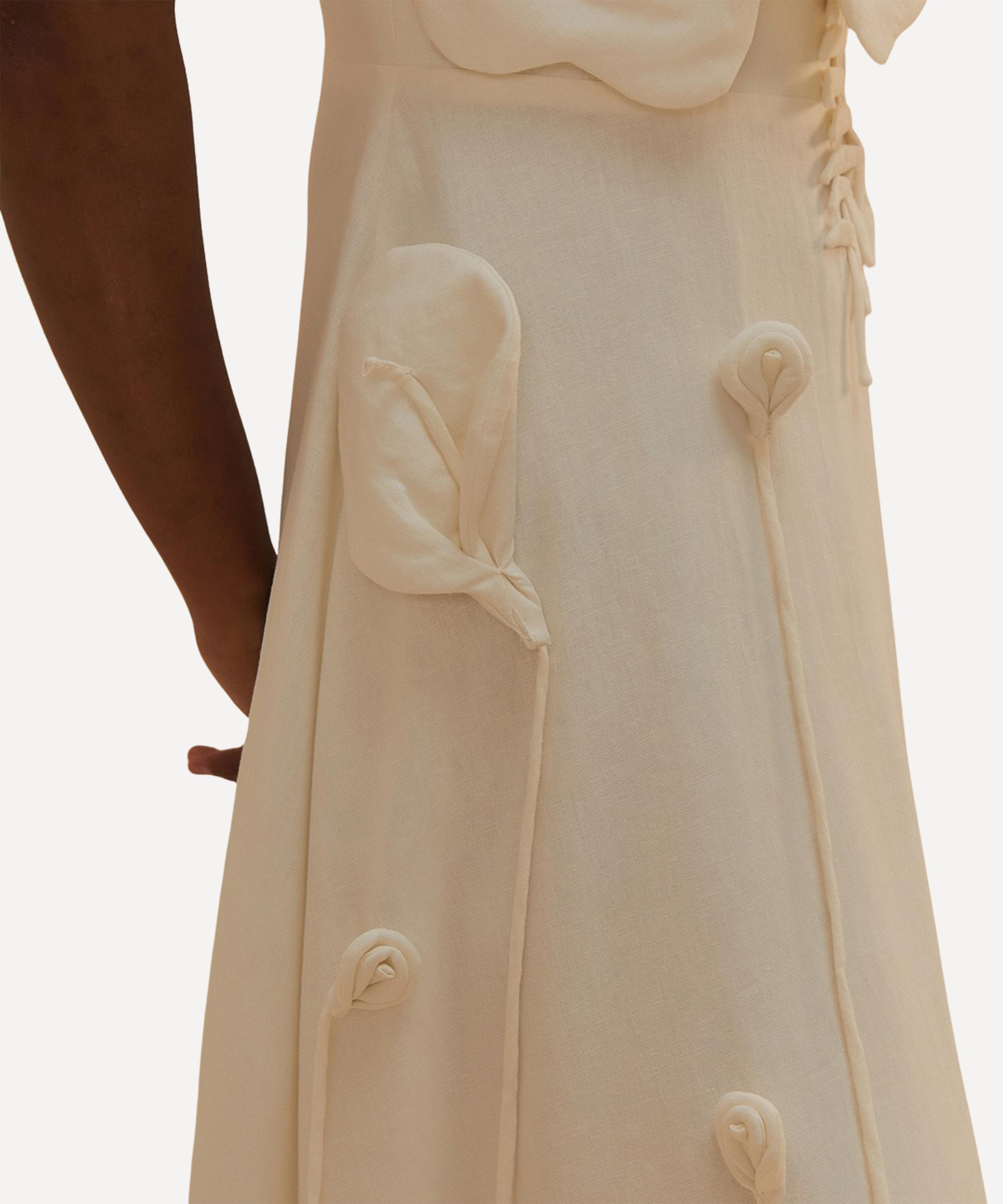 FARM Rio - Off-White Garden Midi Dress image number 2