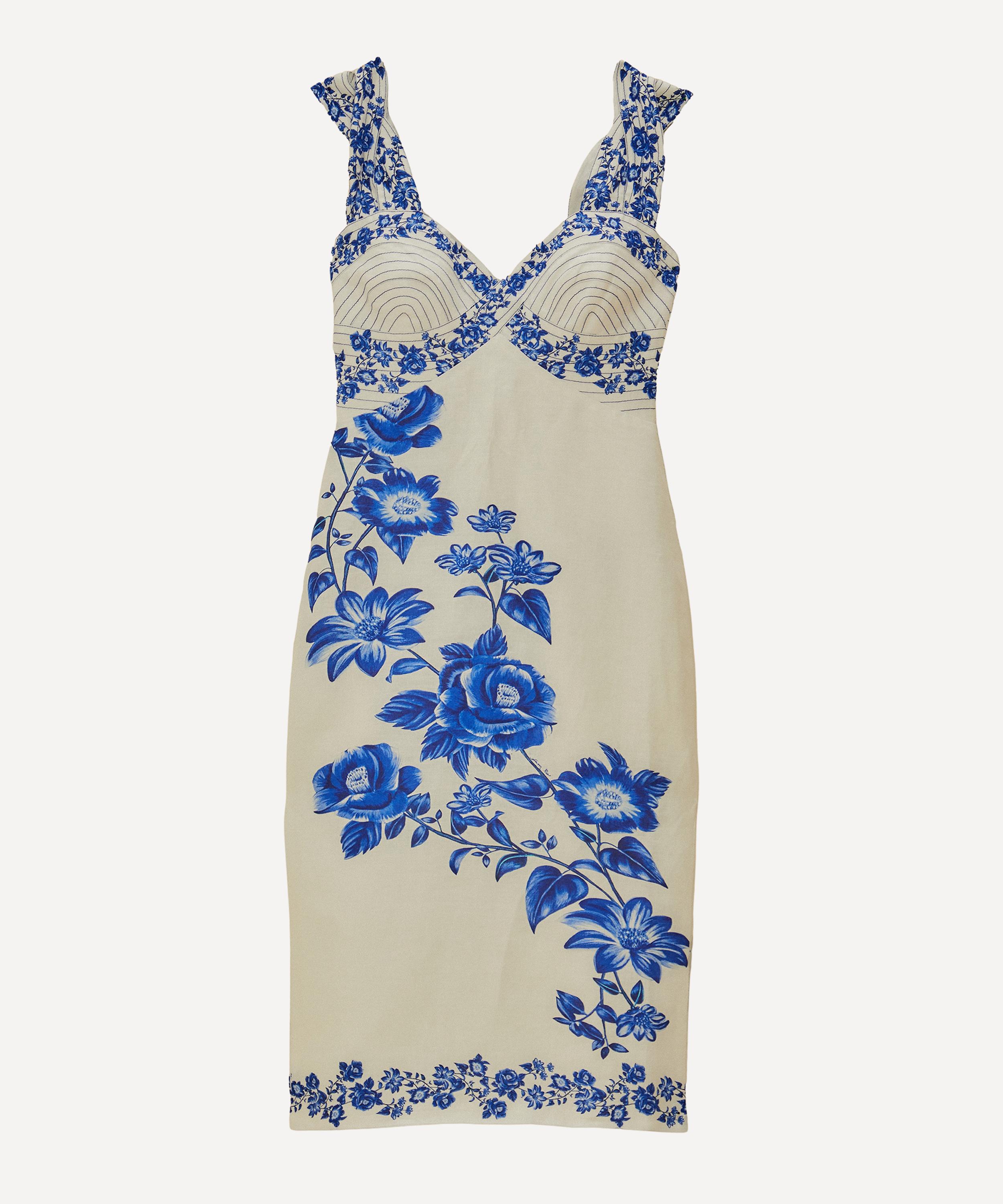FARM Rio - Off-White Floral Cascade Wavy Dress image number 0