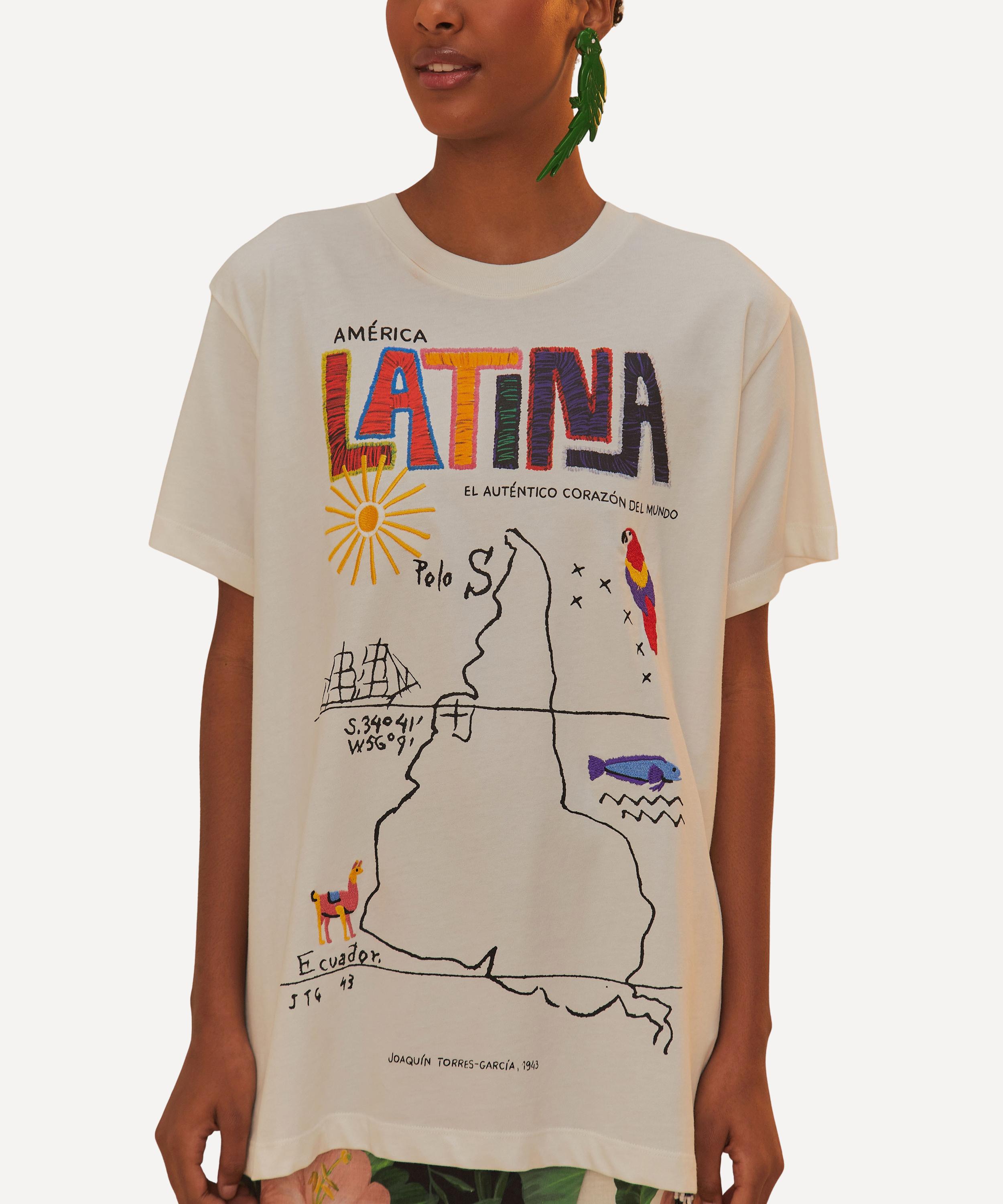 FARM Rio - Off-White America Latina Relaxed T-Shirt image number 3