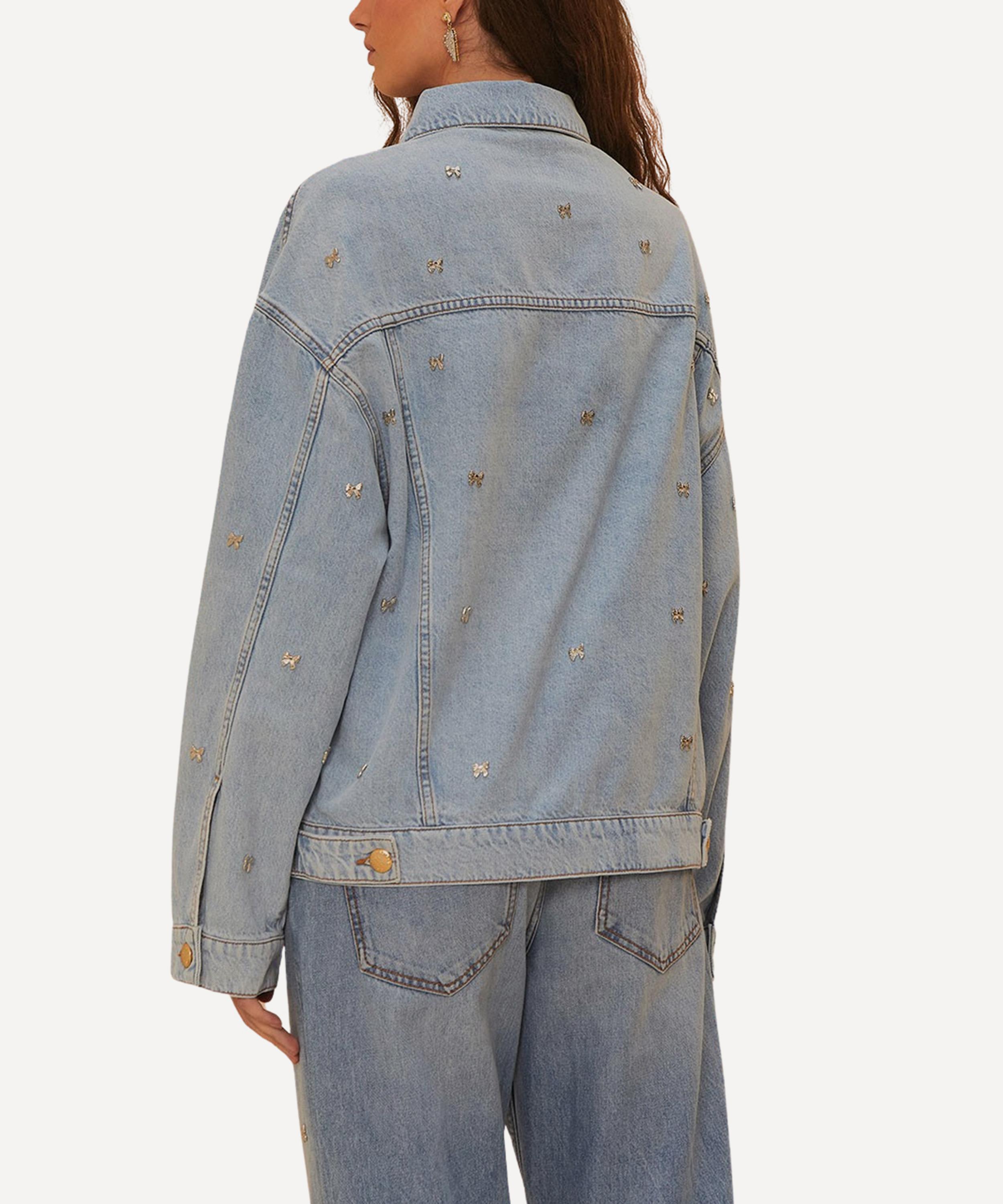 FARM Rio - Bows Embroidery Denim Jacket image number 1