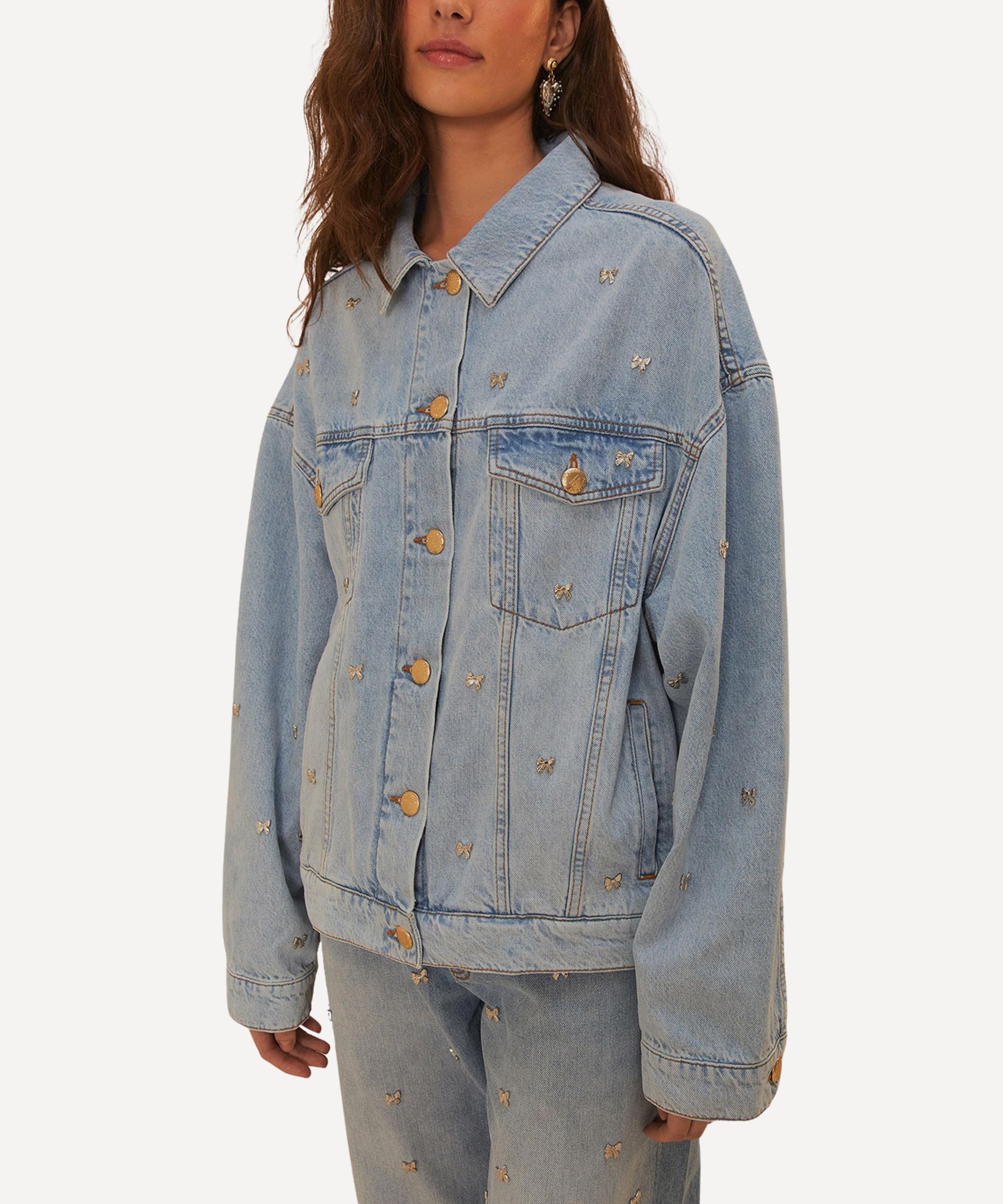FARM Rio - Bows Embroidery Denim Jacket image number 2