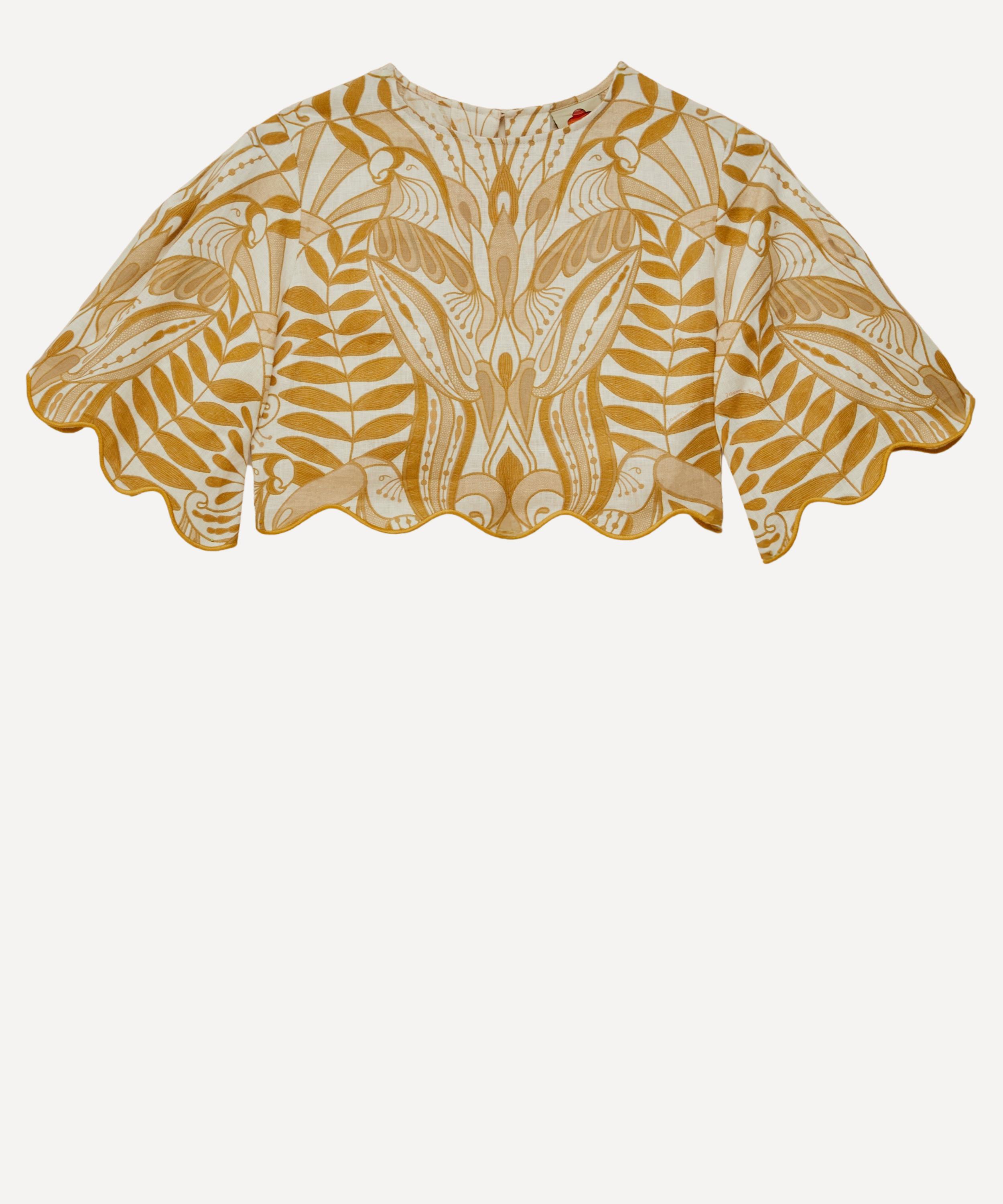 FARM Rio - Off-White Lace Nature Blouse image number 0