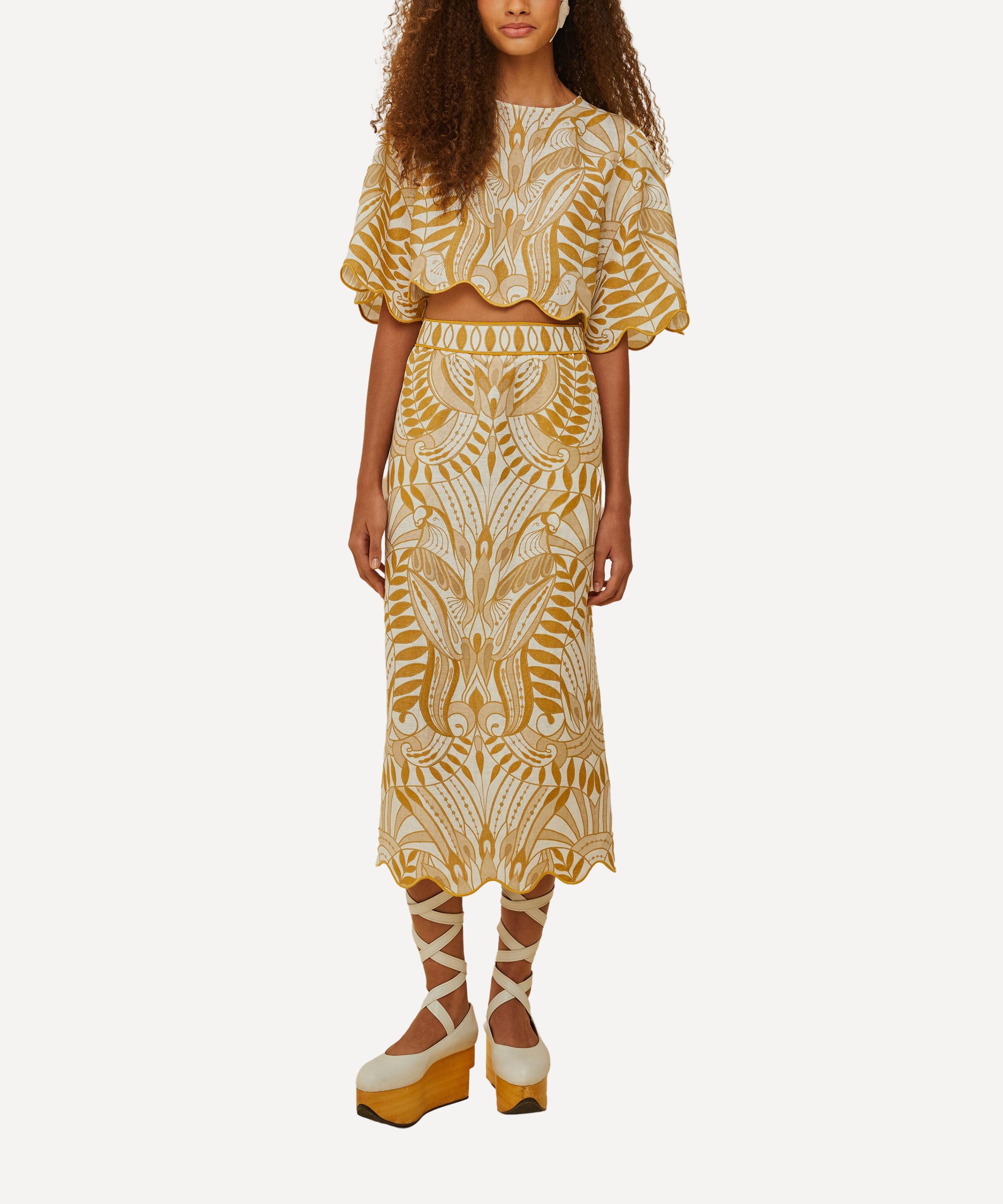 FARM Rio - Off-White Lace Nature Blouse image number 1