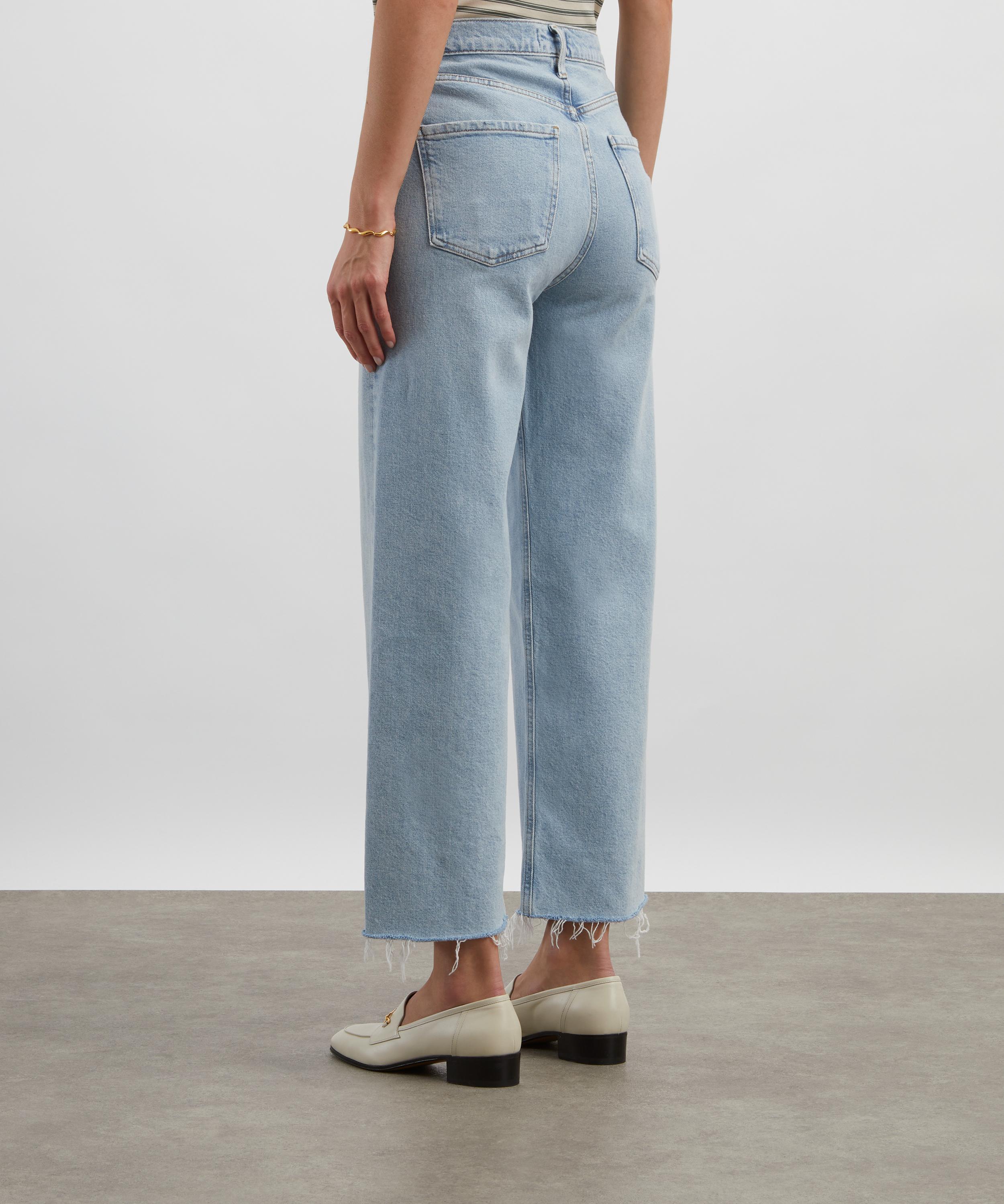 AGOLDE - Ren Stretch Cropped Wide-Leg Jeans in Beam image number 3