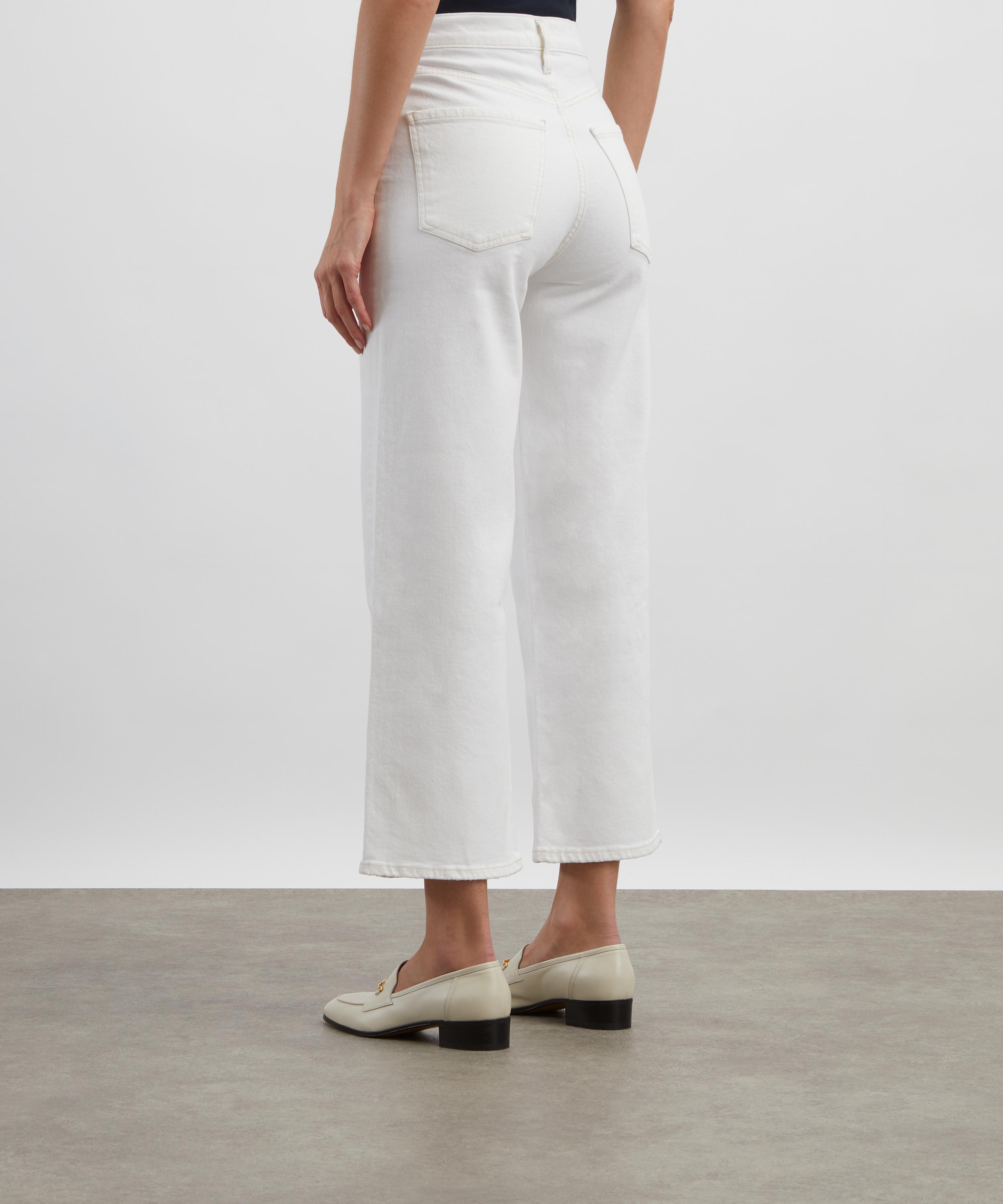 AGOLDE - Ren Stretch Cropped Wide-Leg Jeans in White Wash image number 3