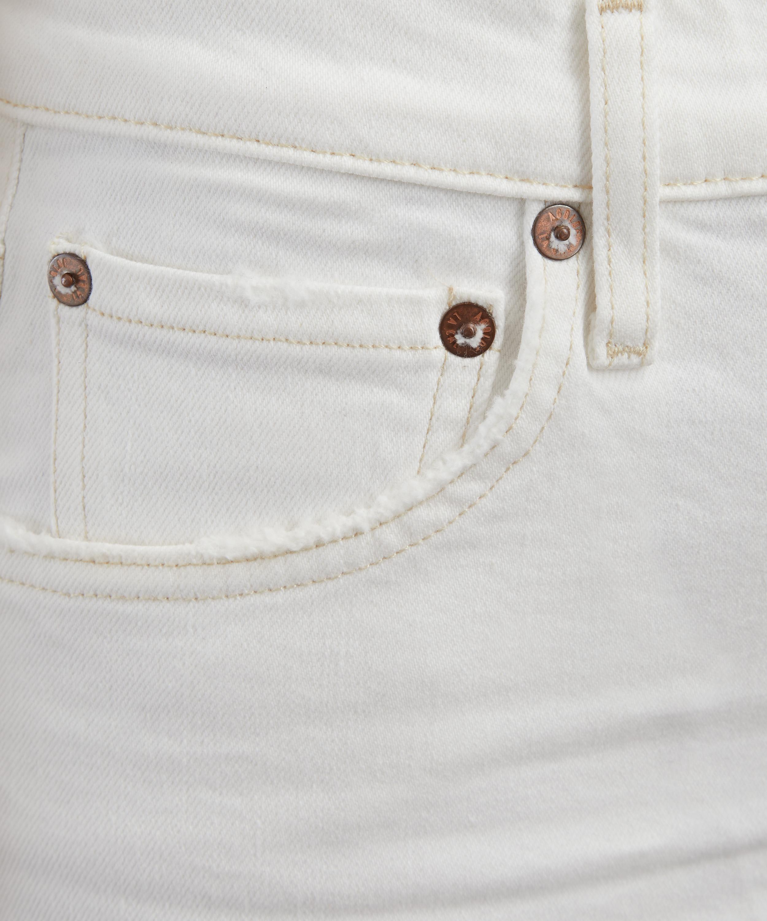 AGOLDE - Ren Stretch Cropped Wide-Leg Jeans in White Wash image number 4