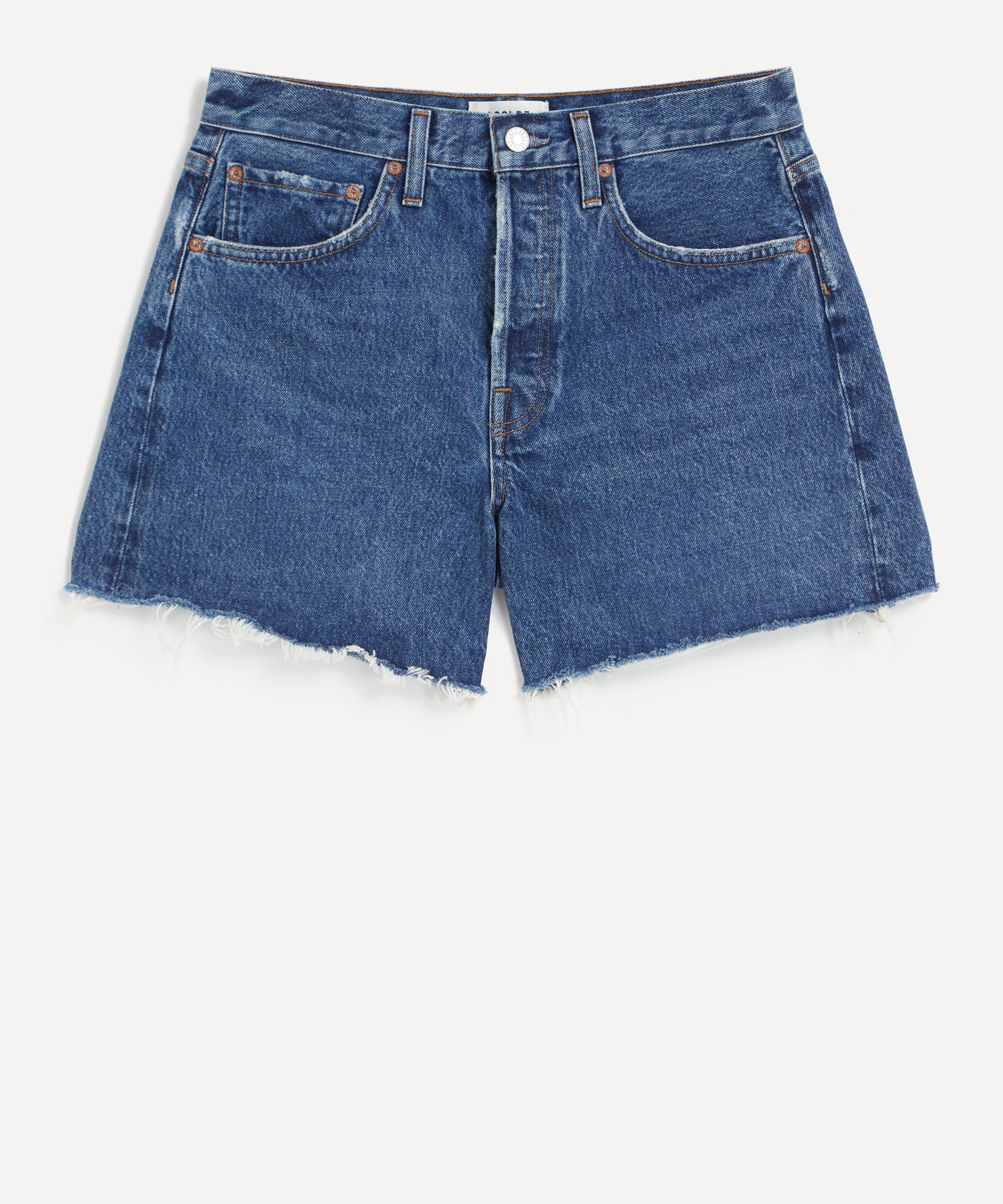 AGOLDE - Parker Long Denim Shorts in Caution image number 0