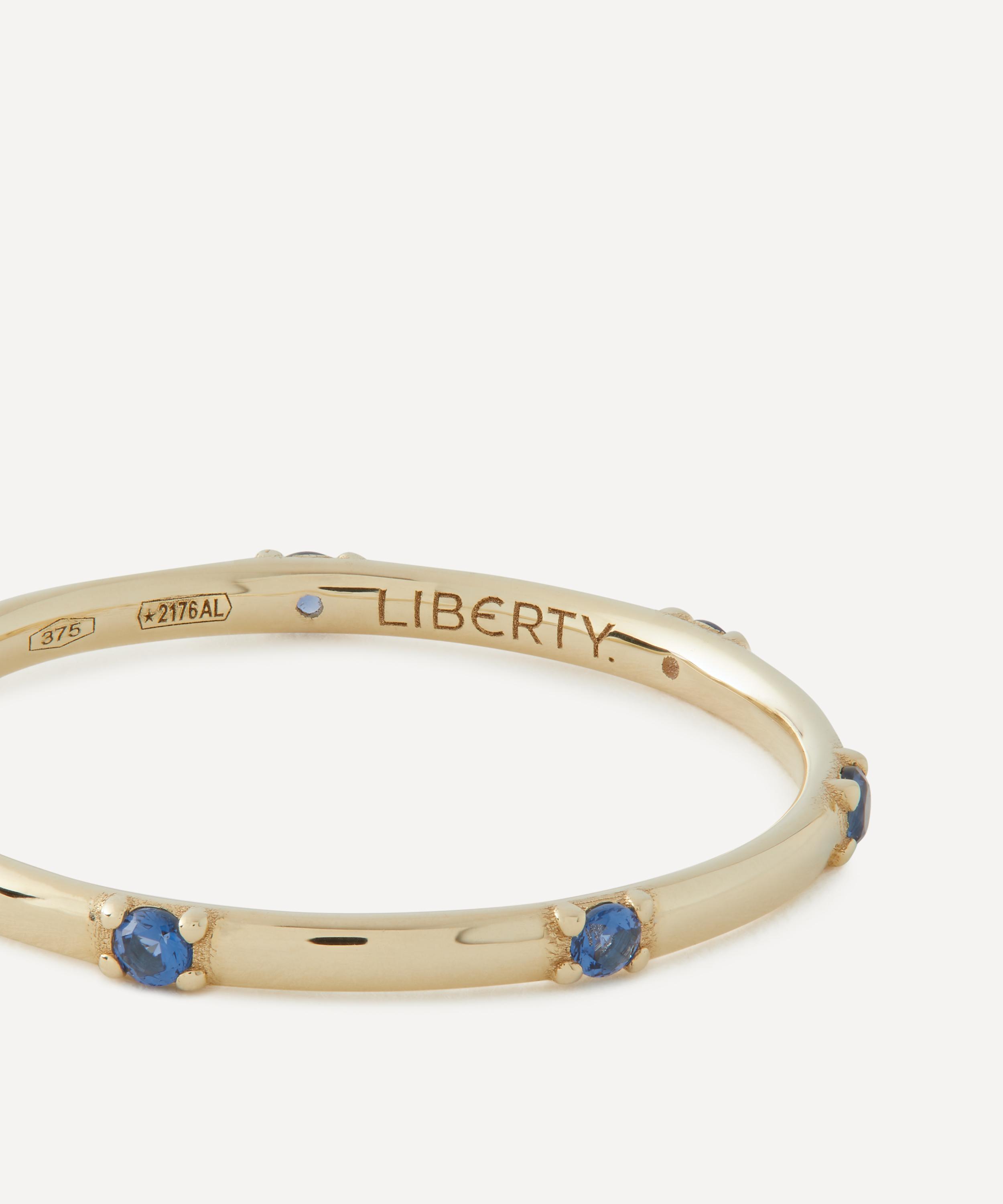 Liberty - 9ct Gold Constellation Lab-Grown Blue Sapphire Ring image number 2