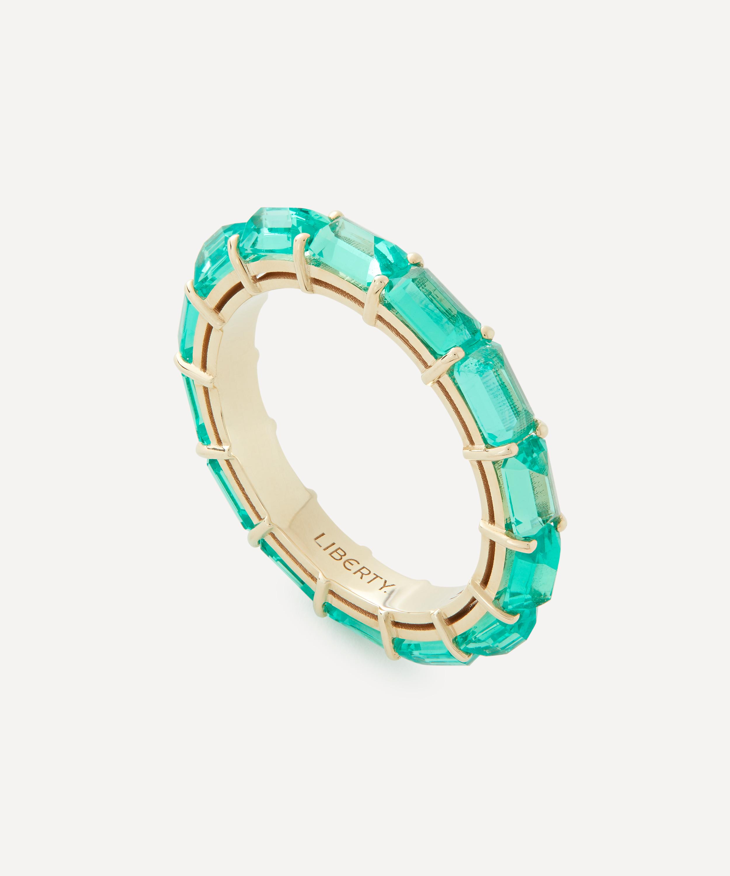 Liberty - 9ct Gold Waterfall Emerald Ring