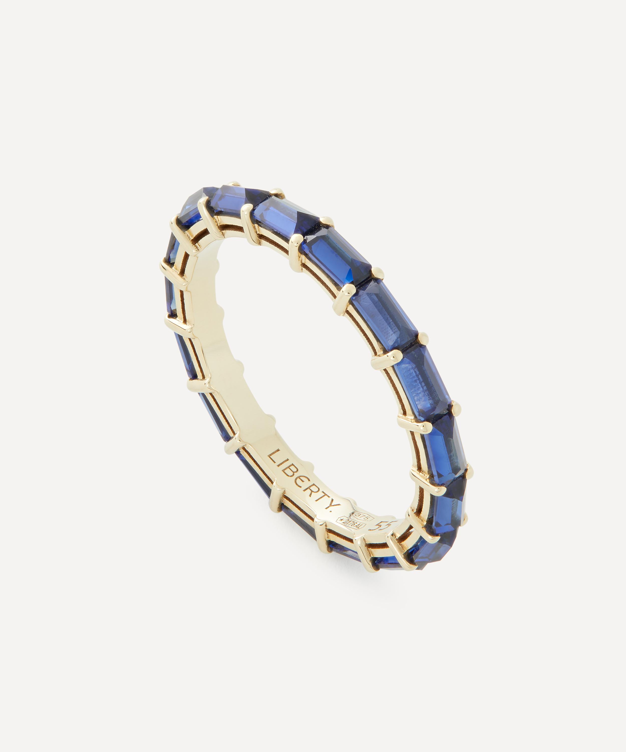 Liberty - 9ct Gold Waterfall Blue Sapphire Ring image number 0