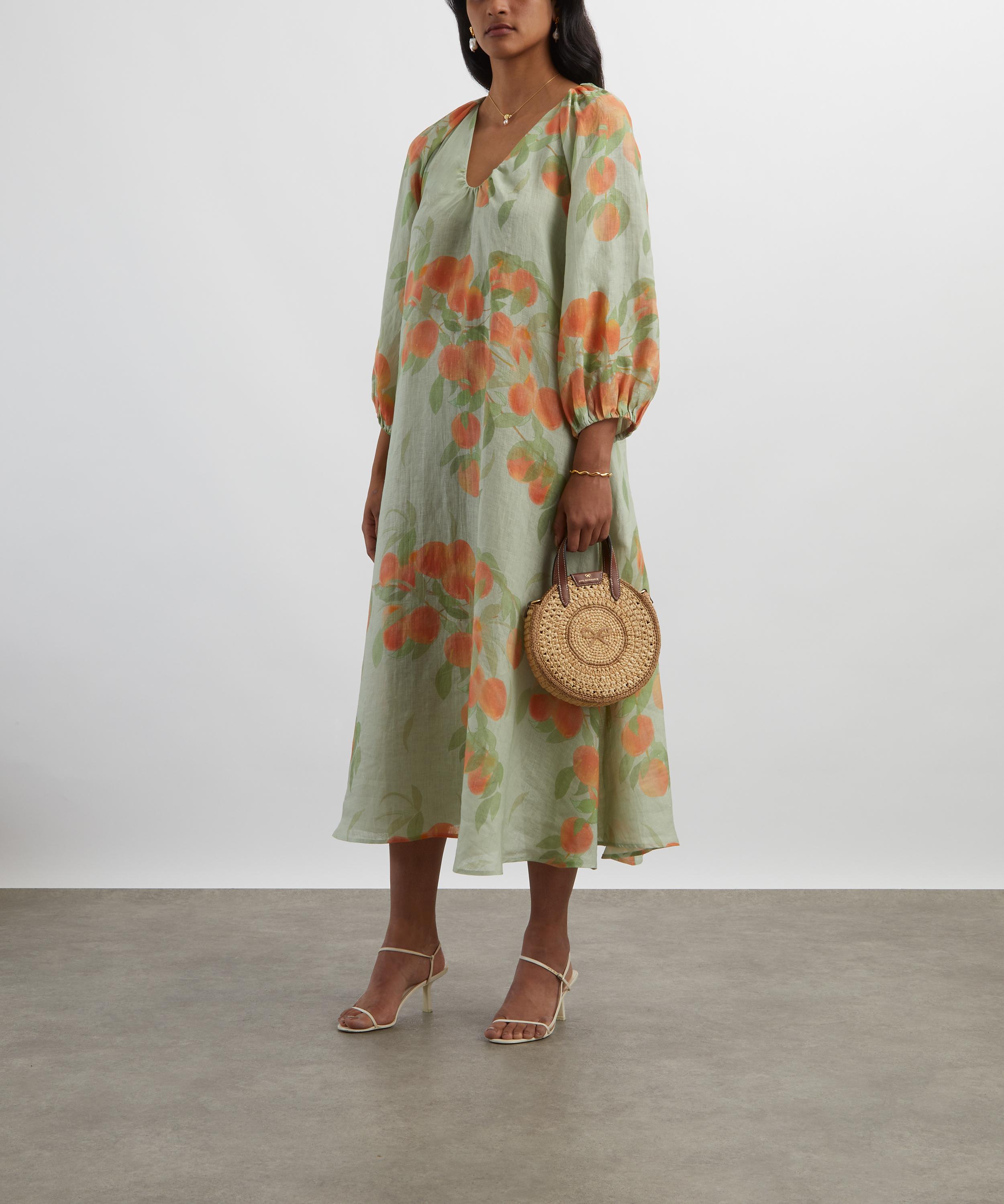 Bernadette - Georgette Peach Tree Maxi Dress image number 1